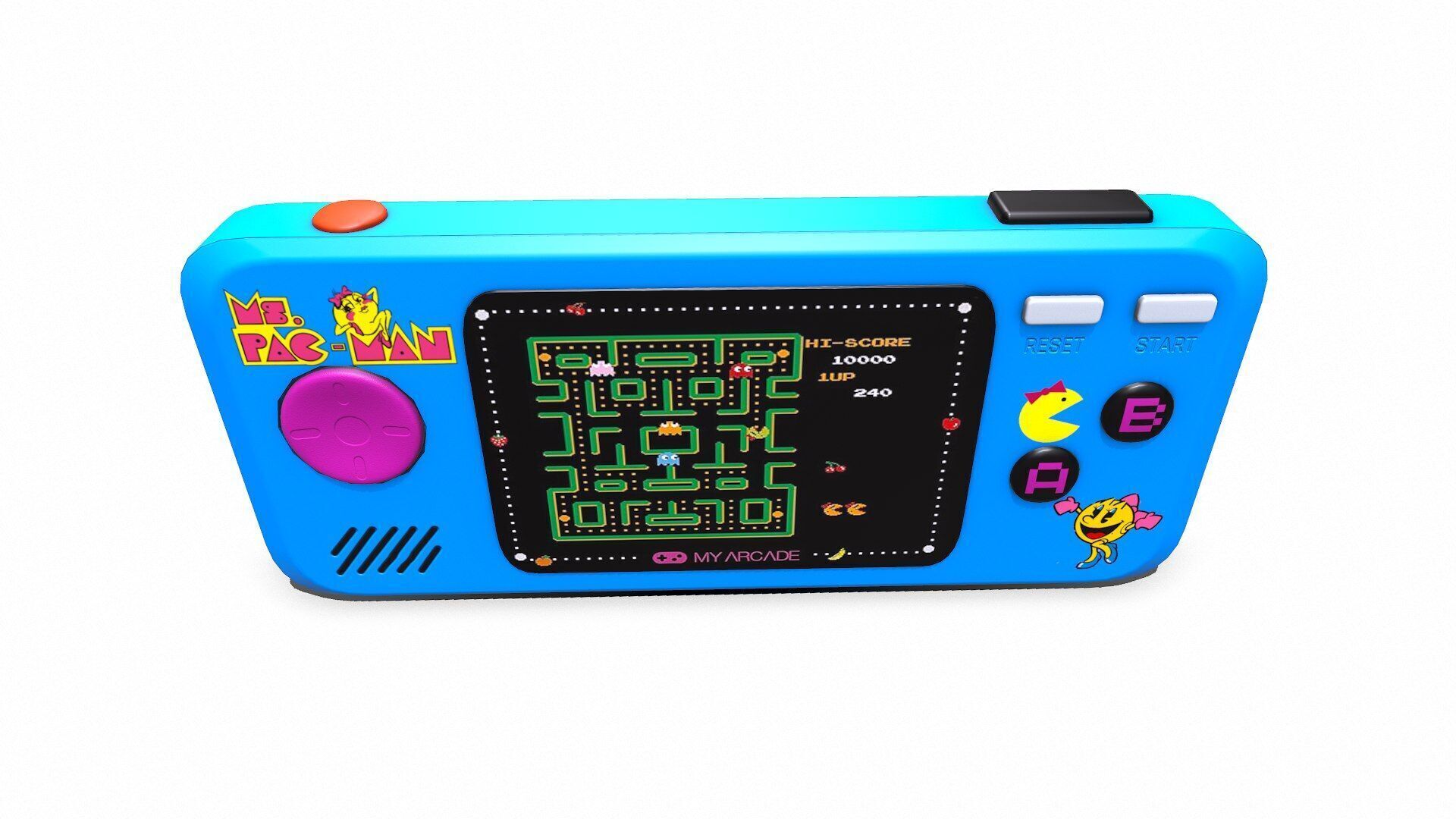 Pacman Arcade Pocket Computer Low-poly PBR Low-poly 3D model_7