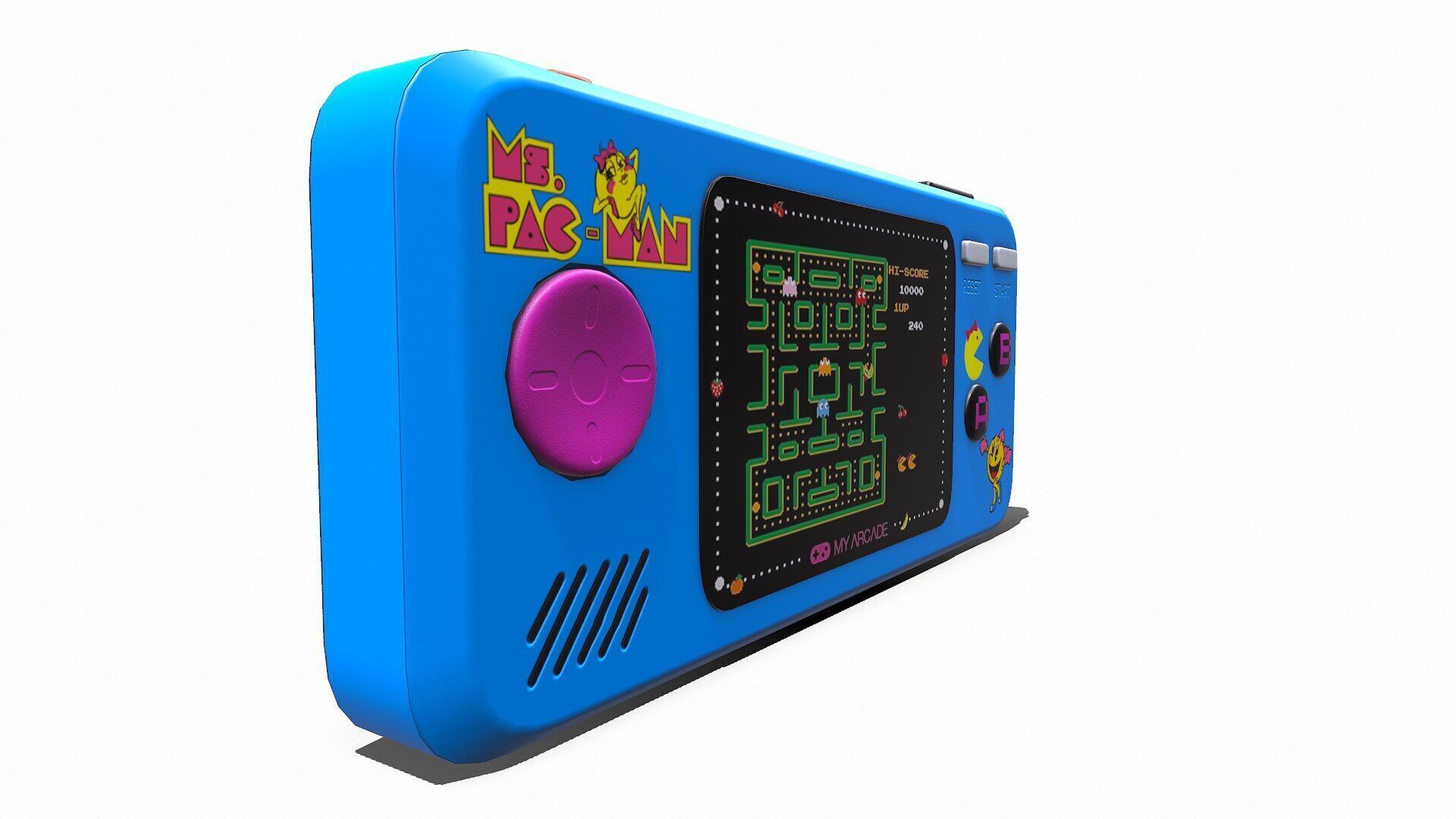 Pacman Arcade Pocket Computer Low-poly PBR Low-poly 3D model_16