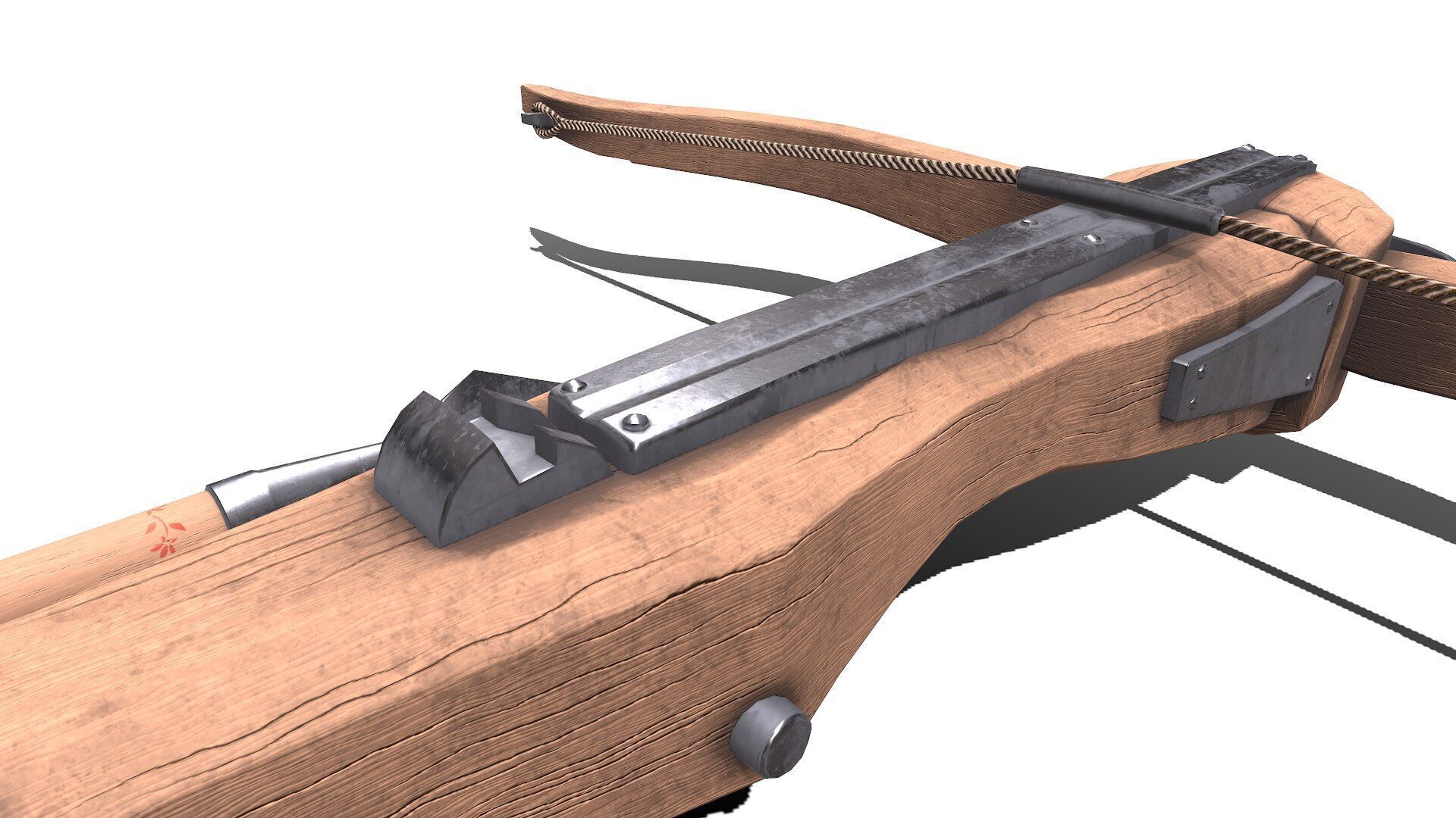 Medieval Crossbow Low-poly PBR Low-poly 3D model_22