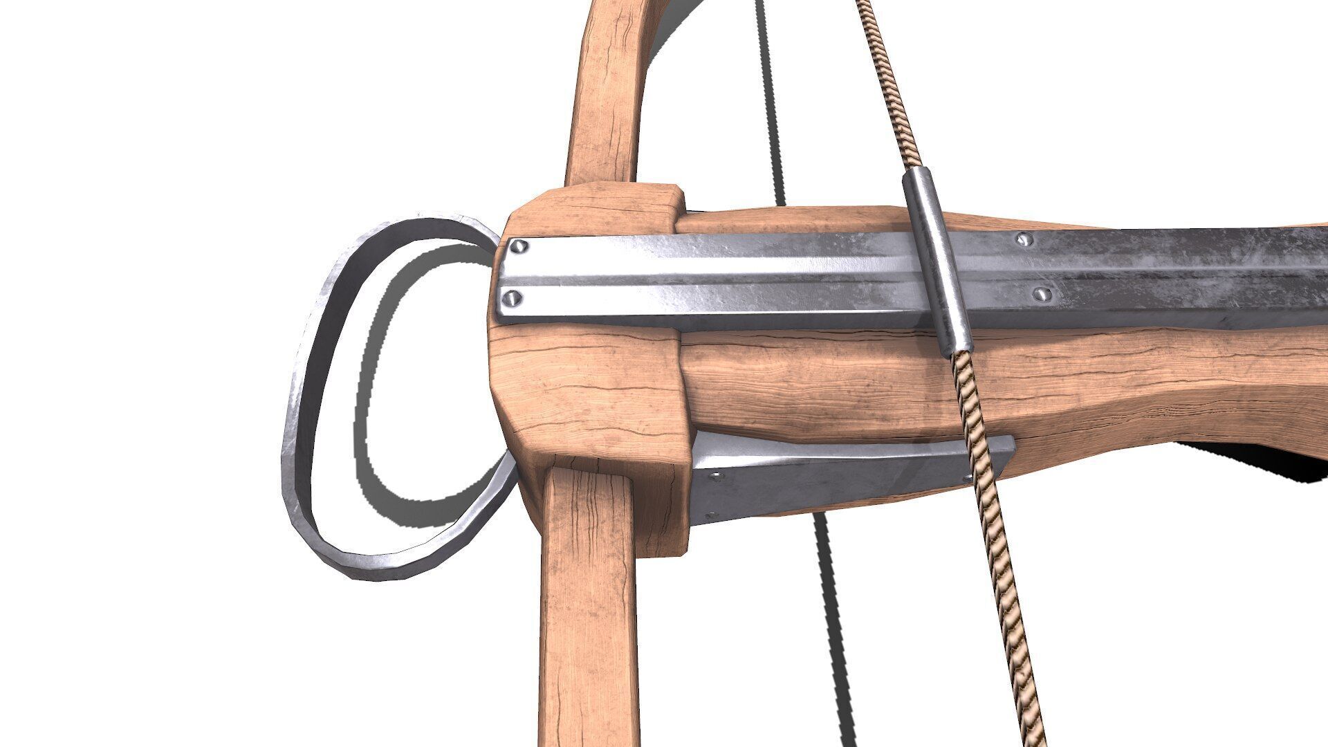 Medieval Crossbow Low-poly PBR Low-poly 3D model_27
