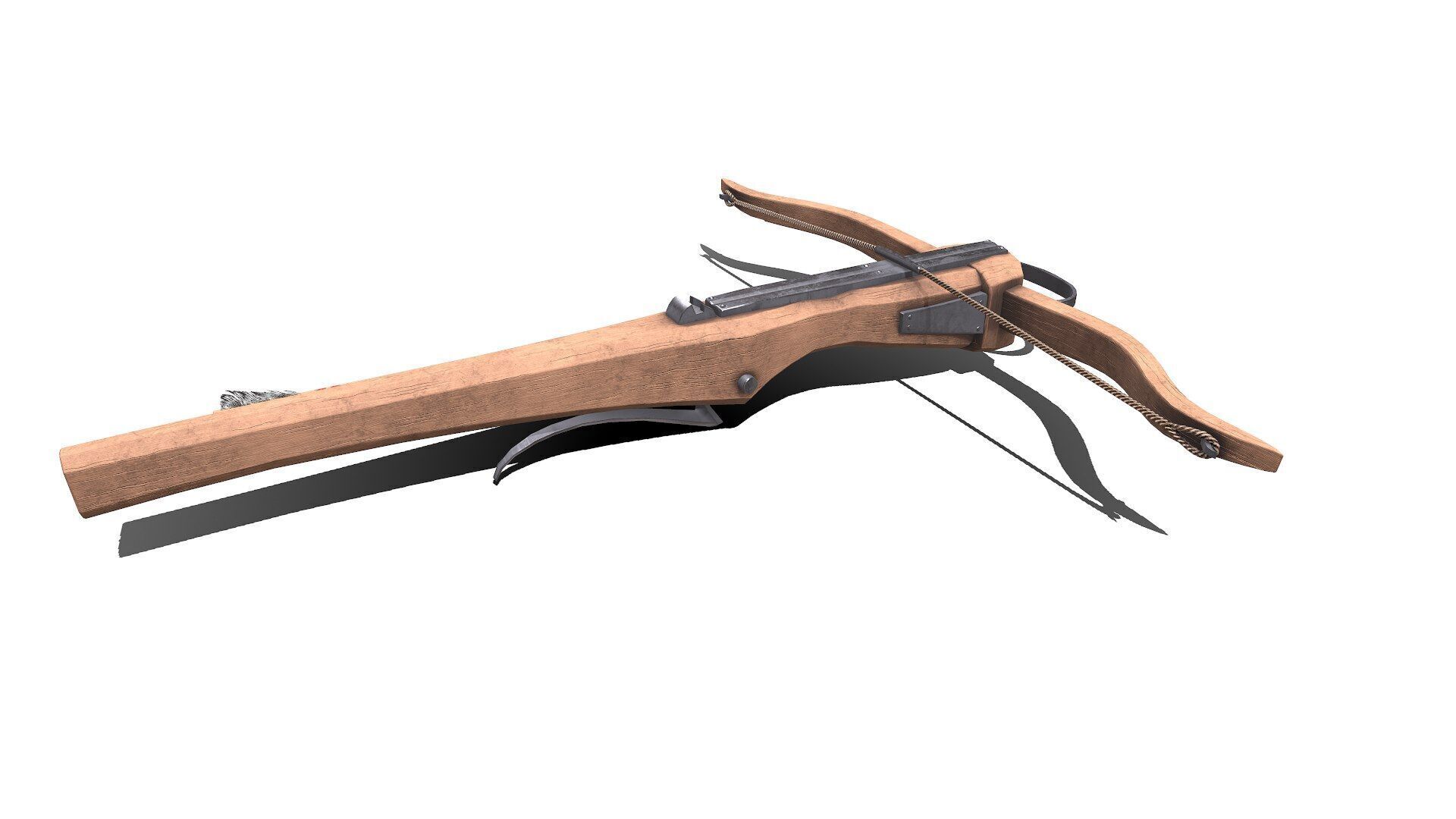 Medieval Crossbow Low-poly PBR Low-poly 3D model_9