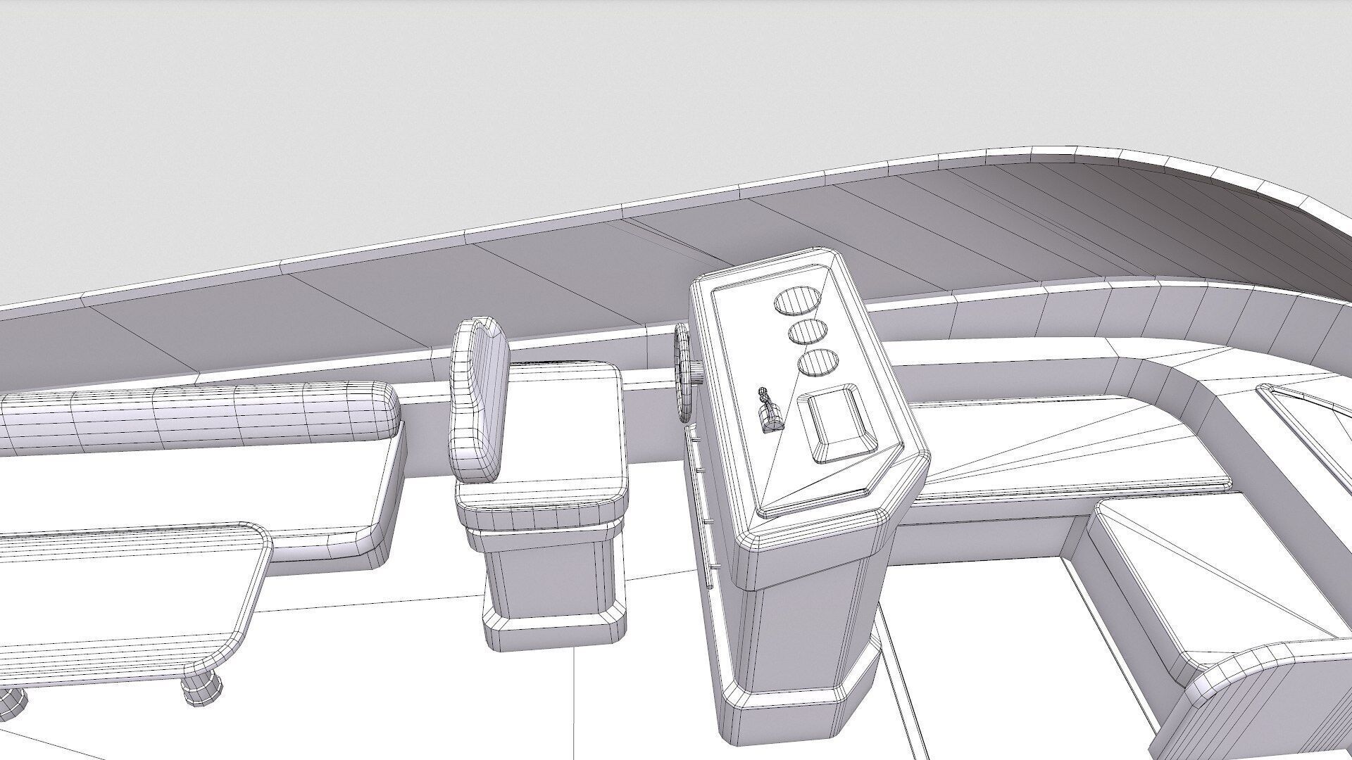 Luxury Boat Low-poly PBR Low-poly 3D model_53