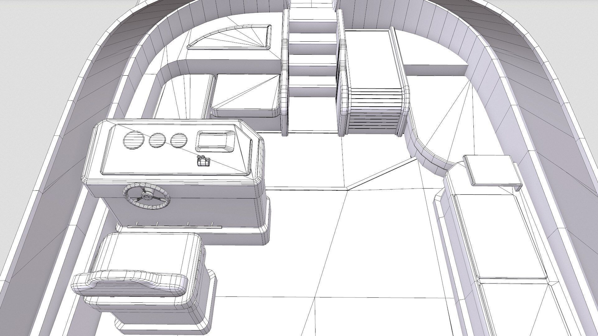 Luxury Boat Low-poly PBR Low-poly 3D model_58