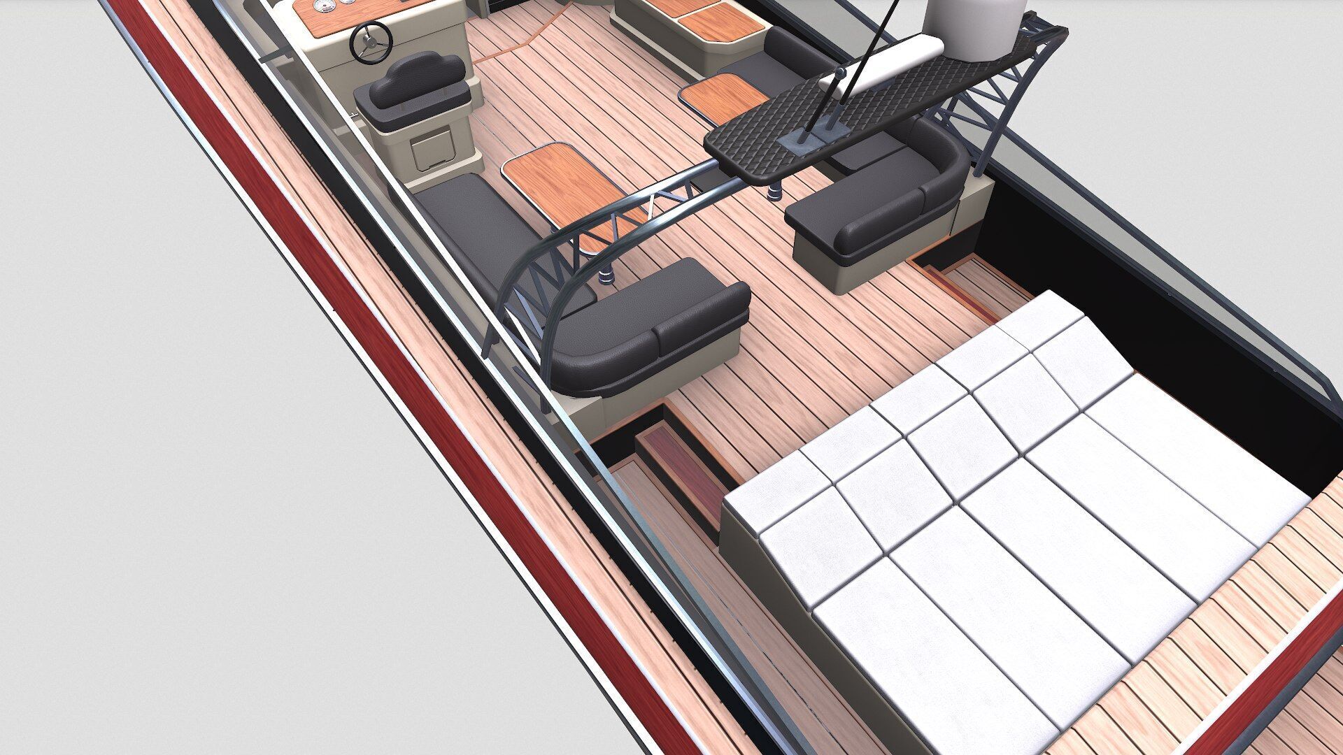 Luxury Boat Low-poly PBR Low-poly 3D model_44