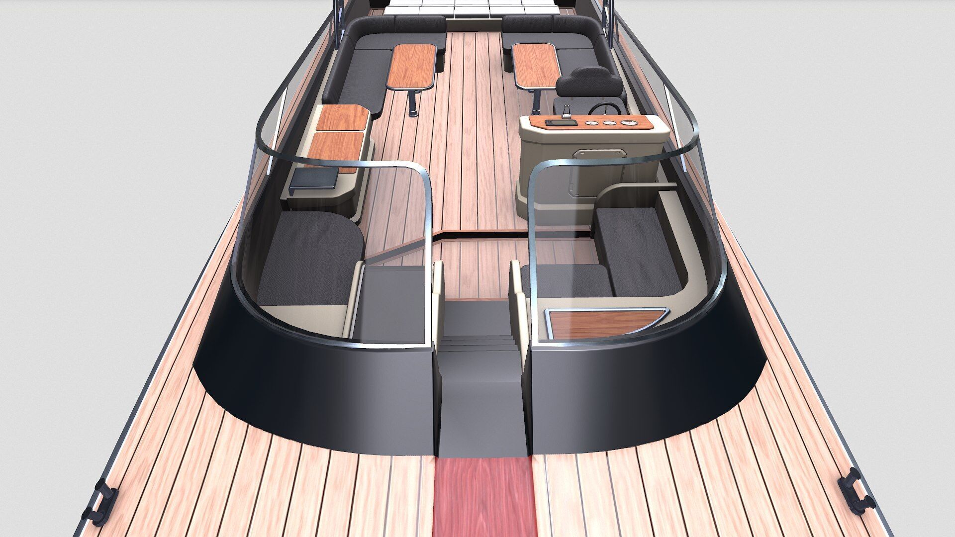 Luxury Boat Low-poly PBR Low-poly 3D model_42