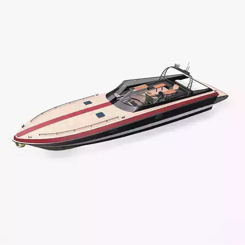 Luxury Boat Low-poly PBR Low-poly 3D model Luxury Boat Low-poly PBR Low-poly 3D model