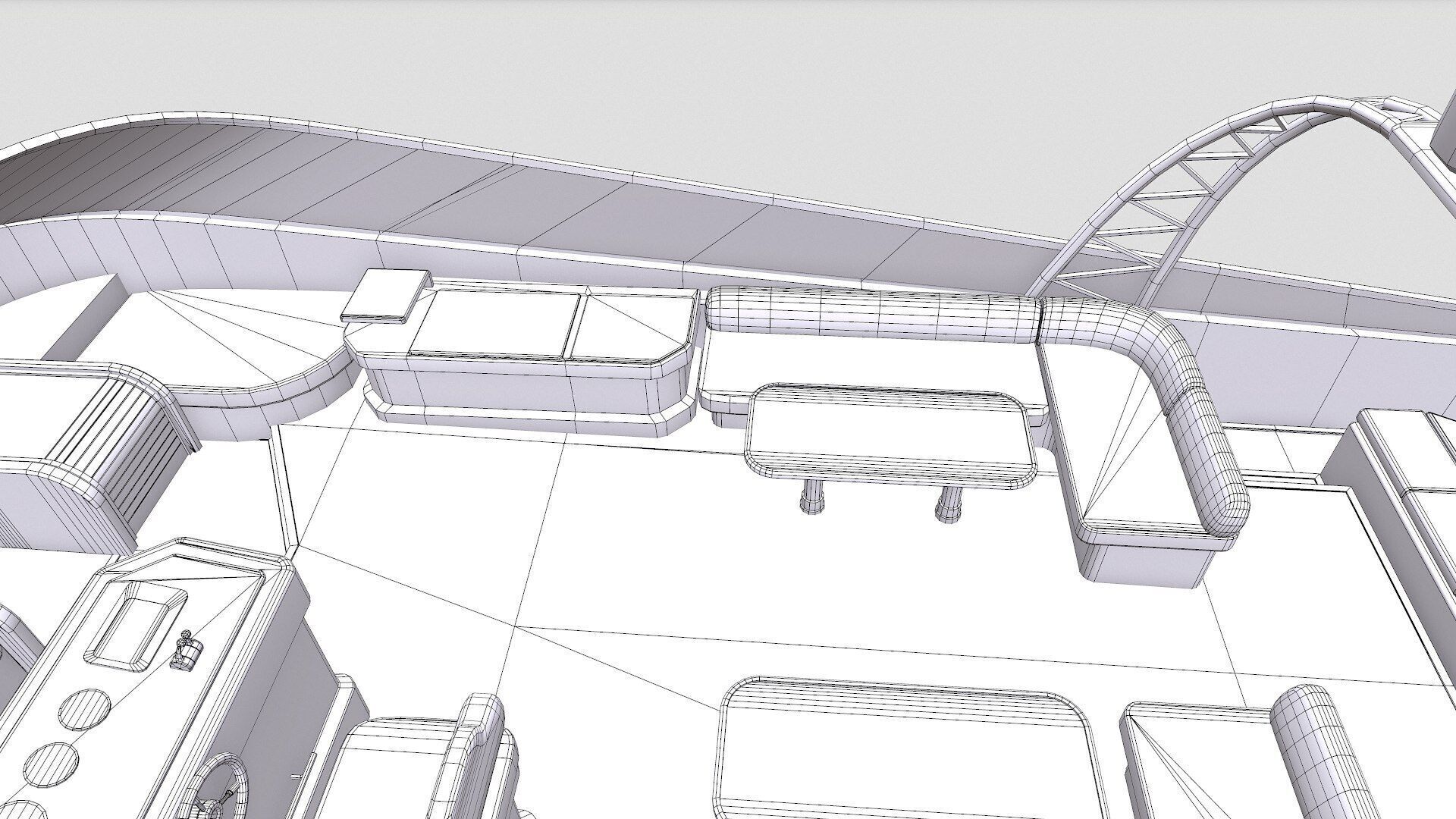 Luxury Boat Low-poly PBR Low-poly 3D model_51