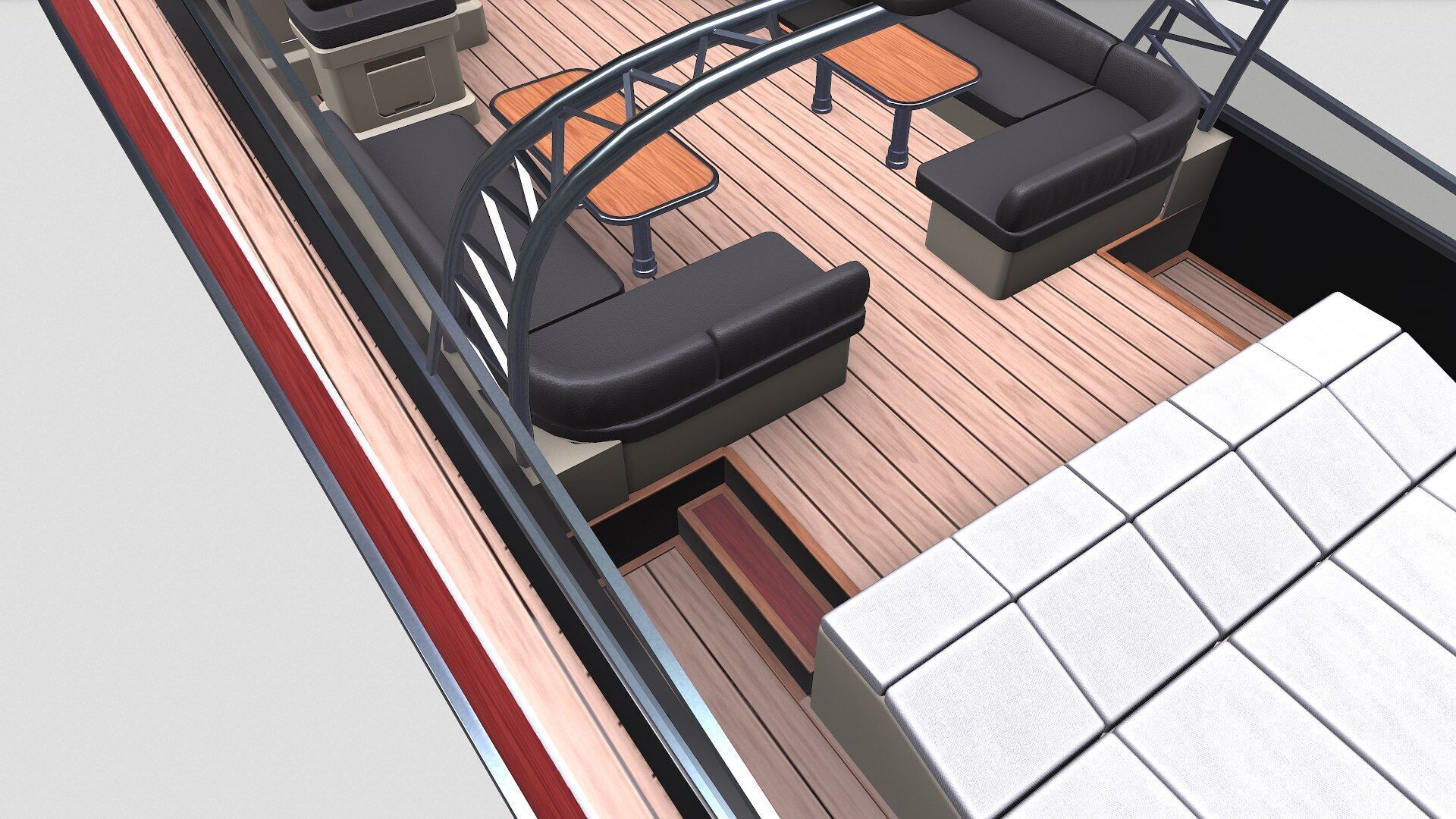 Luxury Boat Low-poly PBR Low-poly 3D model_48