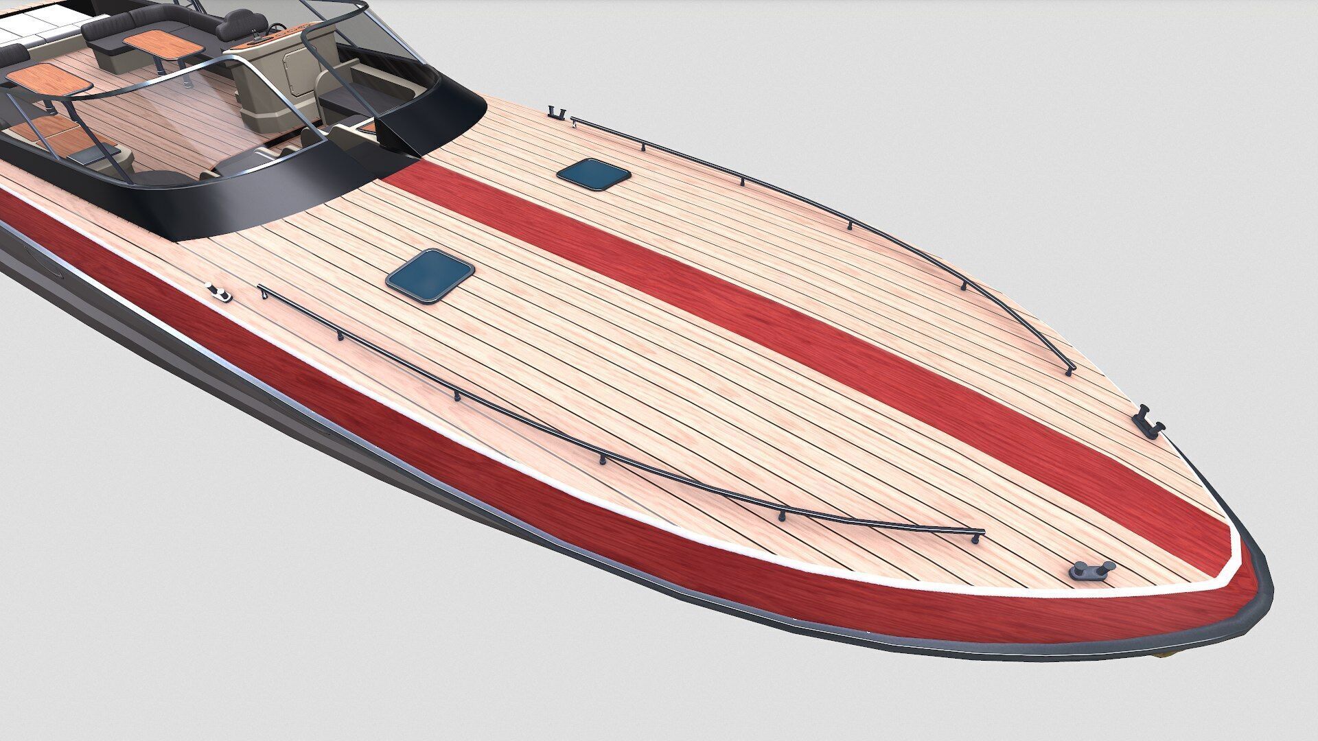 Luxury Boat Low-poly PBR Low-poly 3D model_40