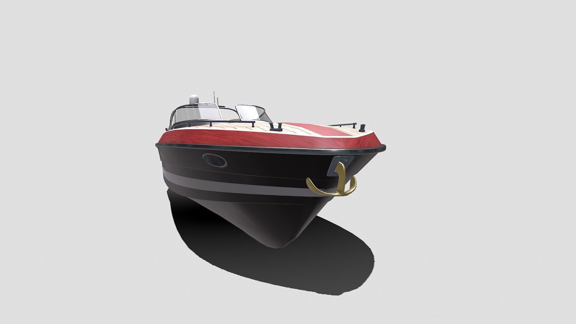 Luxury Boat Low-poly PBR Low-poly 3D model_21