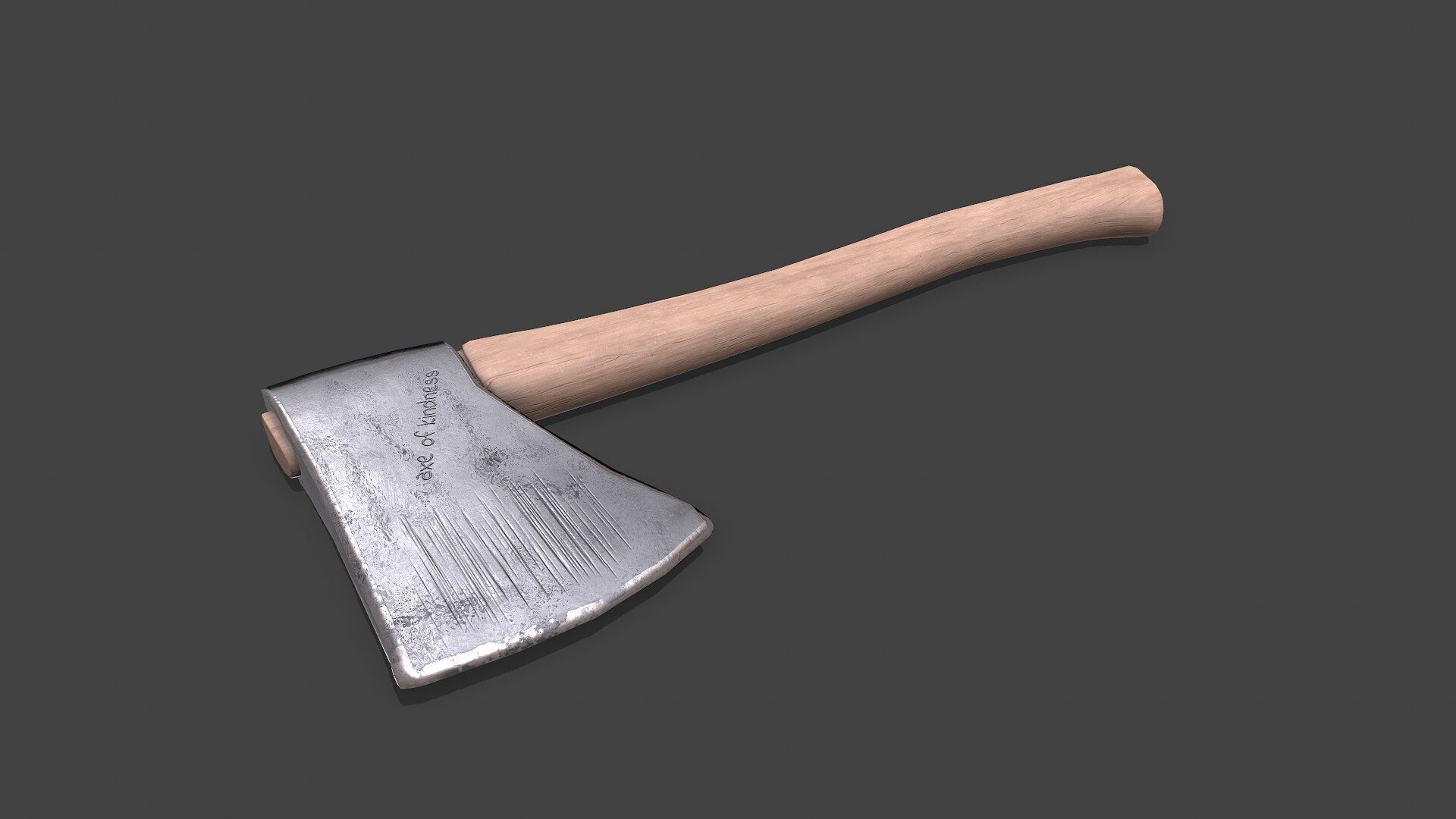 Hatchet Axe Low-poly PBR Free low-poly 3D model_2