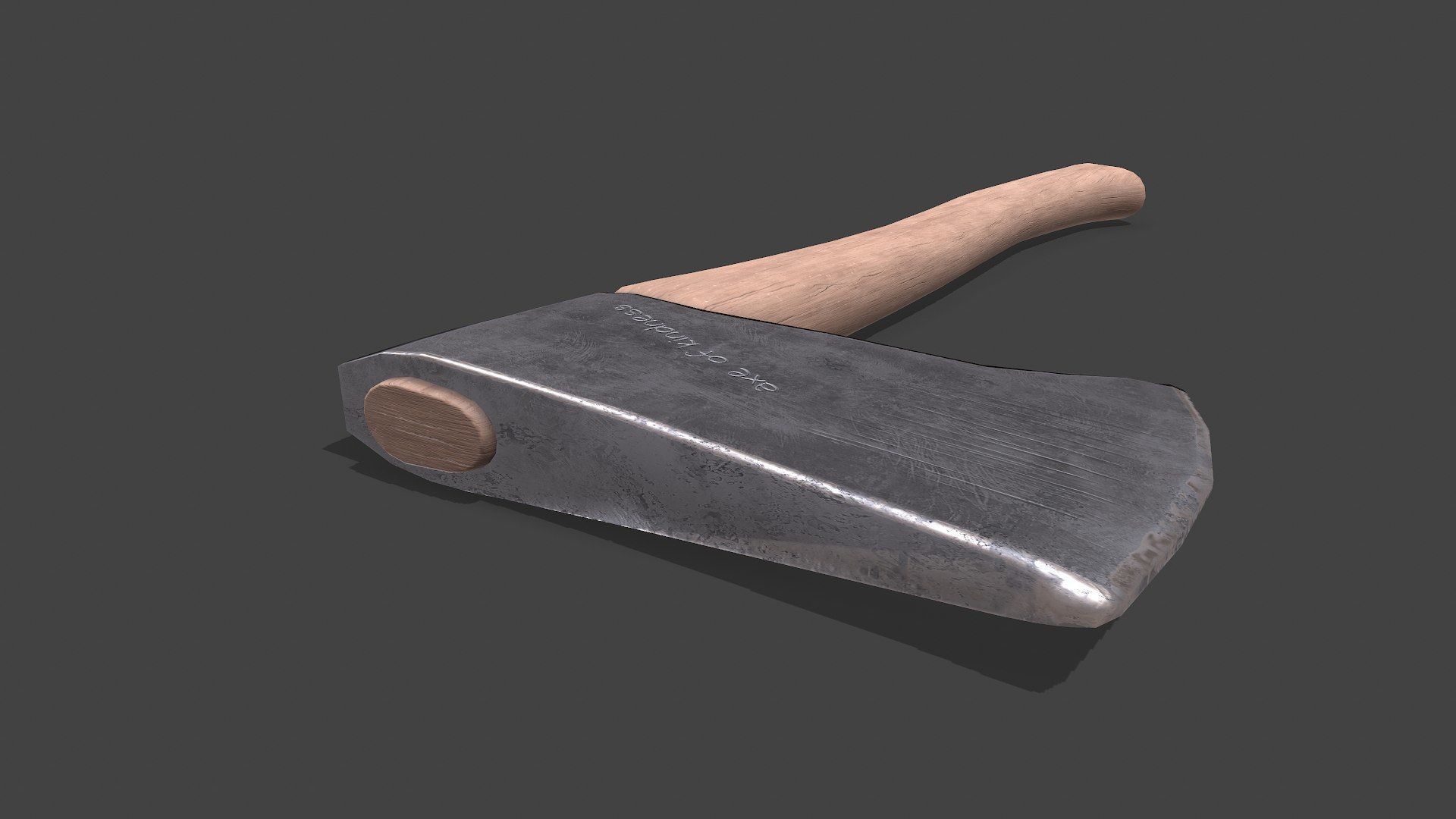 Hatchet Axe Low-poly PBR Free low-poly 3D model_12