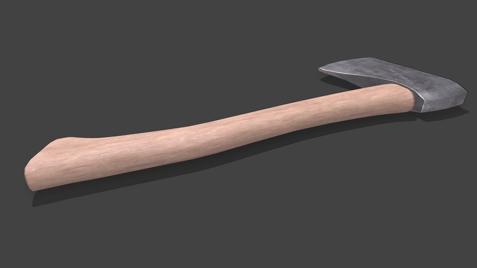 Hatchet Axe Low-poly PBR Free low-poly 3D model_8