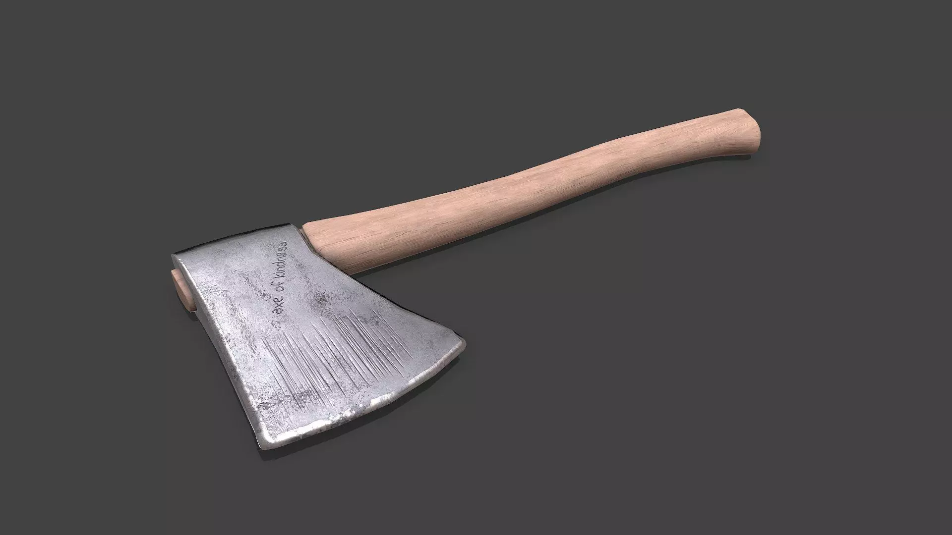 Hatchet Axe Low-poly PBR Free low-poly 3D model_0