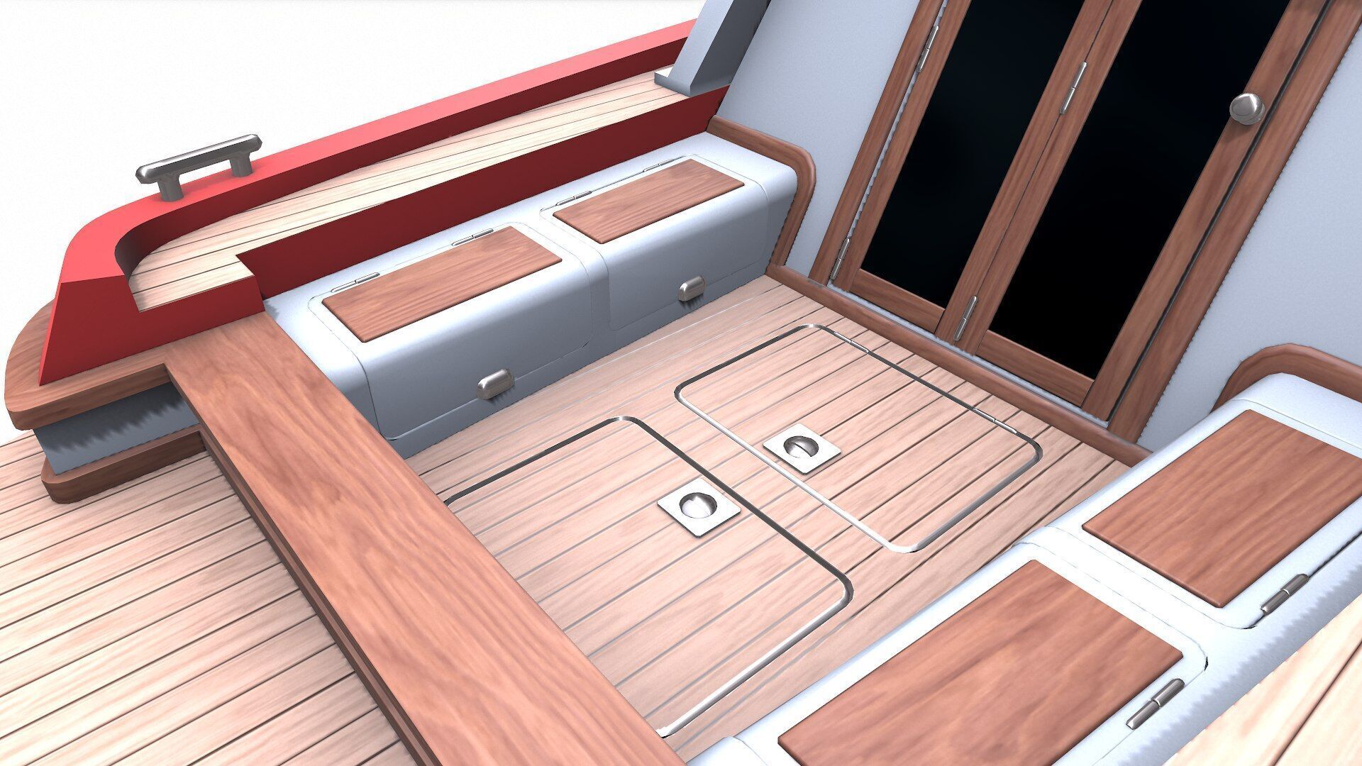 Fishing Boat Low-poly PBR Low-poly 3D model_29