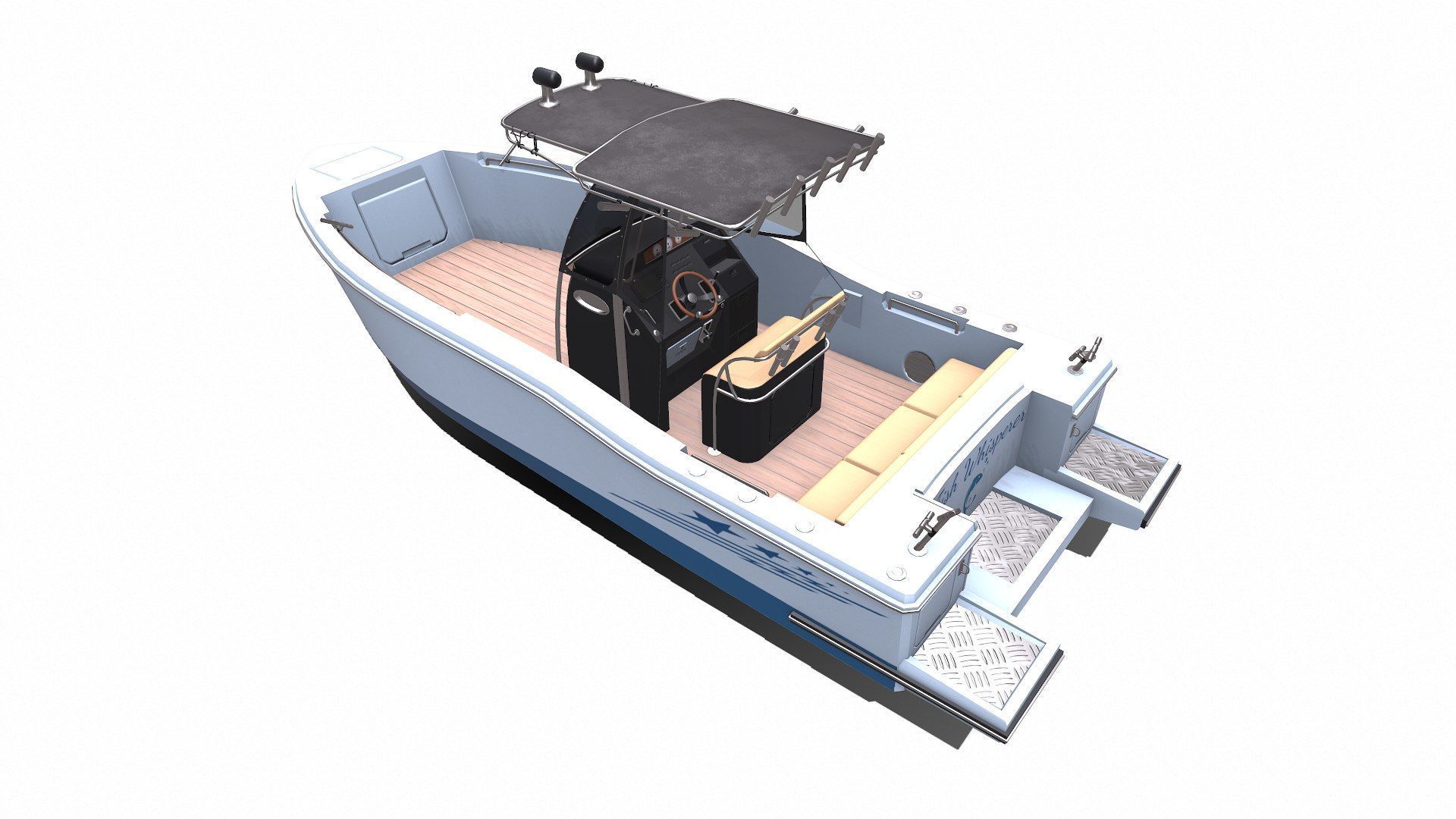 Fishing Boat Low-poly PBR Low-poly 3D model_2