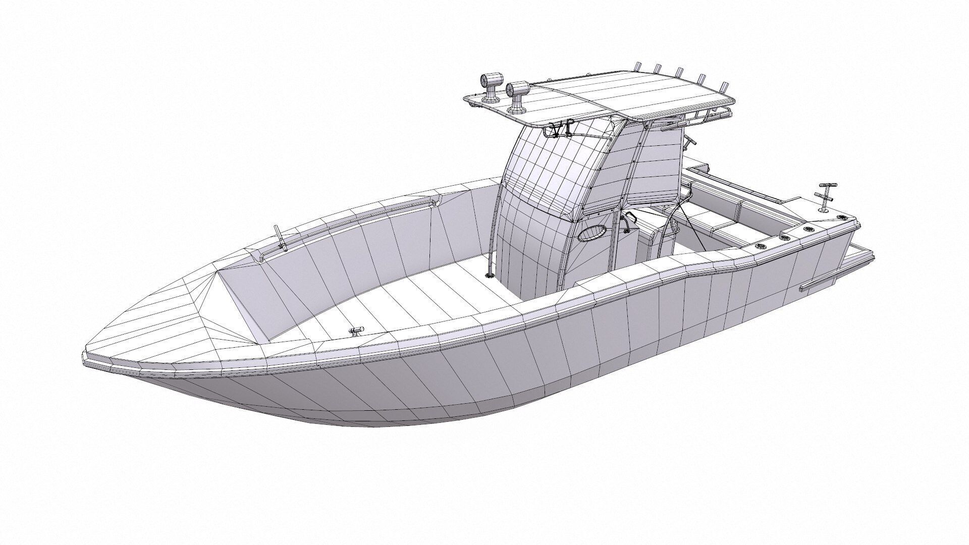 Fishing Boat Low-poly PBR Low-poly 3D model_42