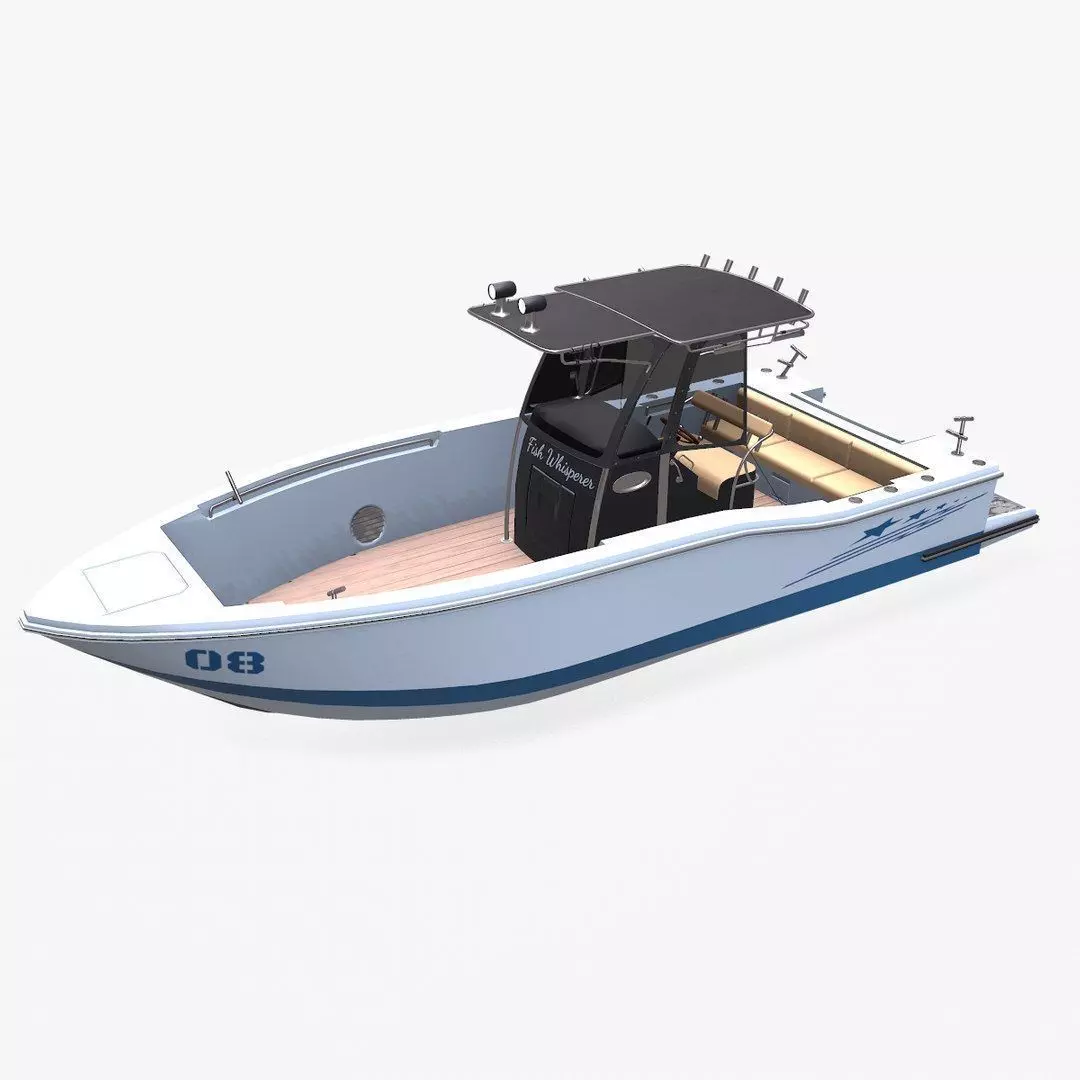 Fishing Boat Low-poly PBR Low-poly 3D model_0