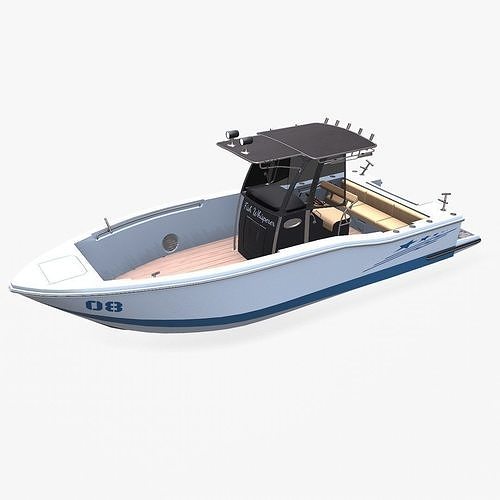 Fishing Boat Low-poly PBR Low-poly 3D model