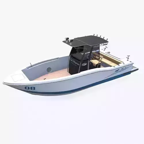 Fishing Boat Low-poly PBR Low-poly 3D model
