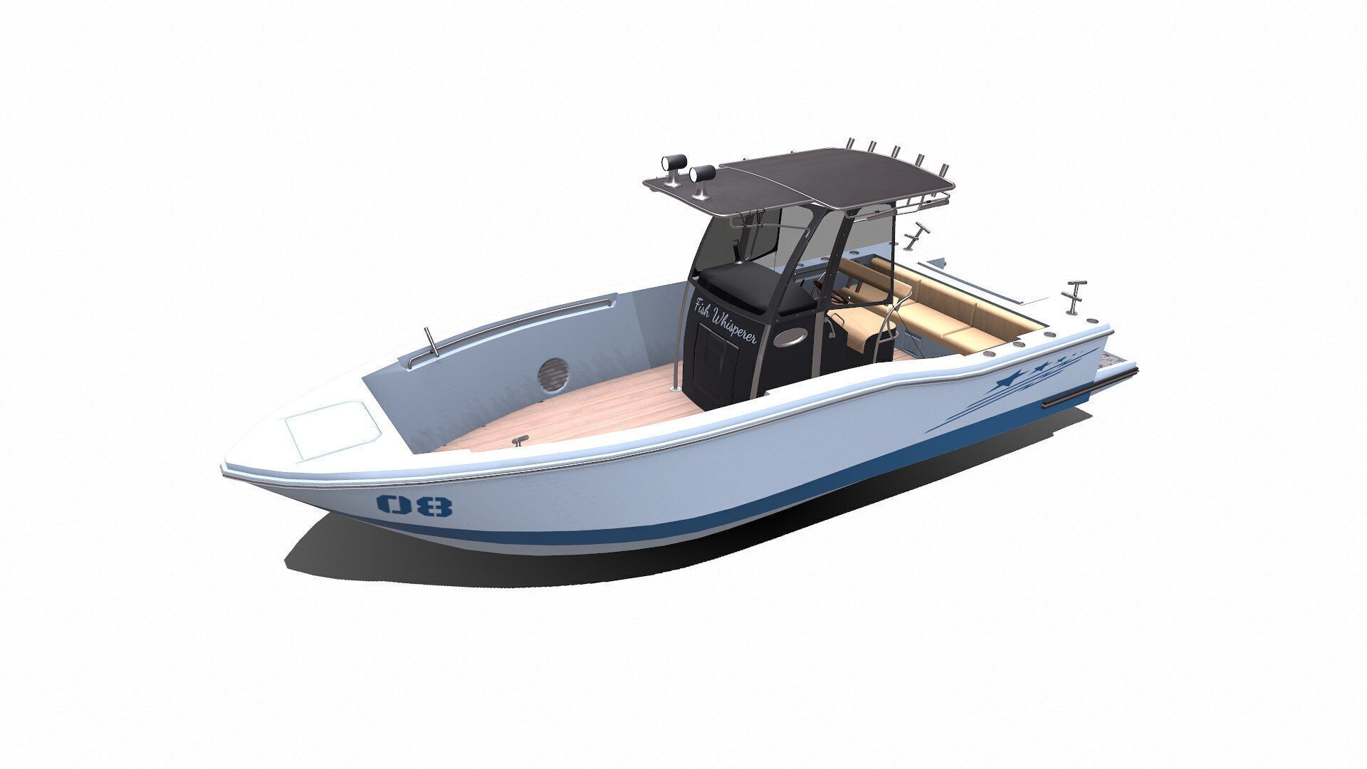 Fishing Boat Low-poly PBR Low-poly 3D model_47