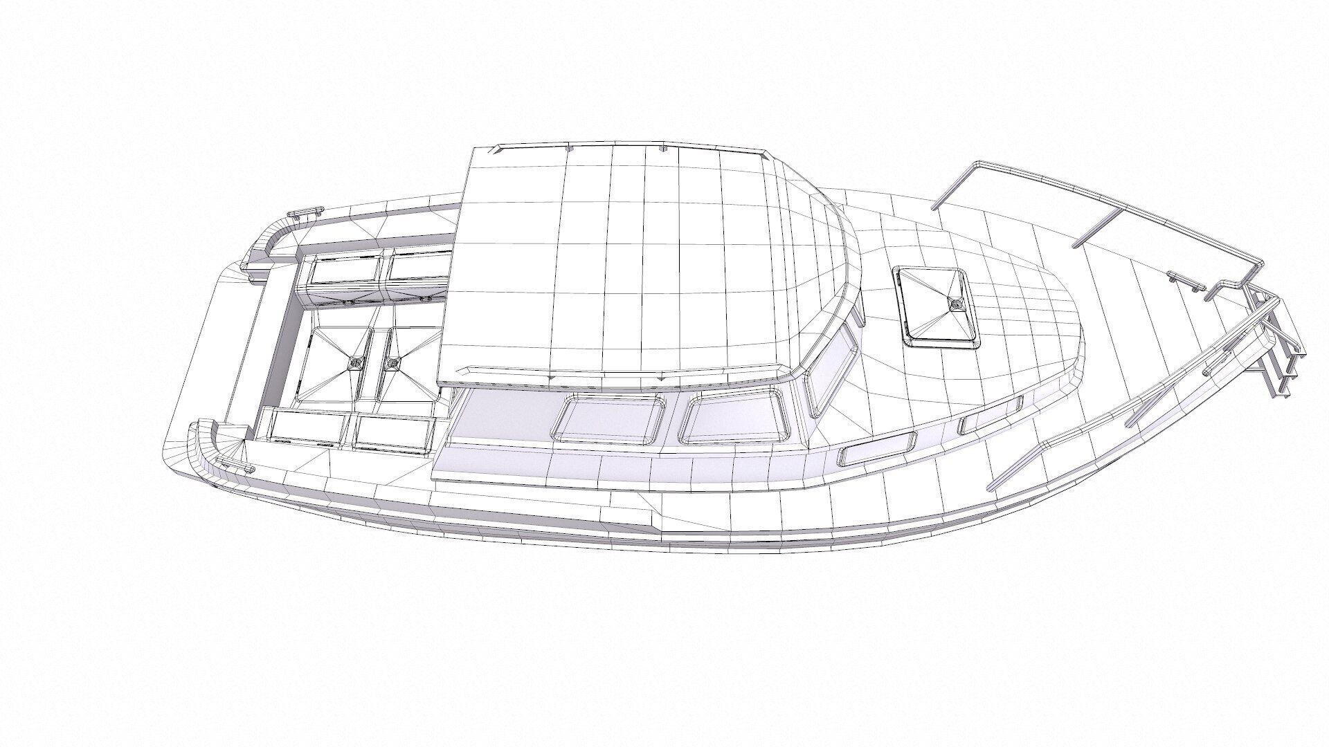 Fishing Boat Low-poly PBR Low-poly 3D model_40