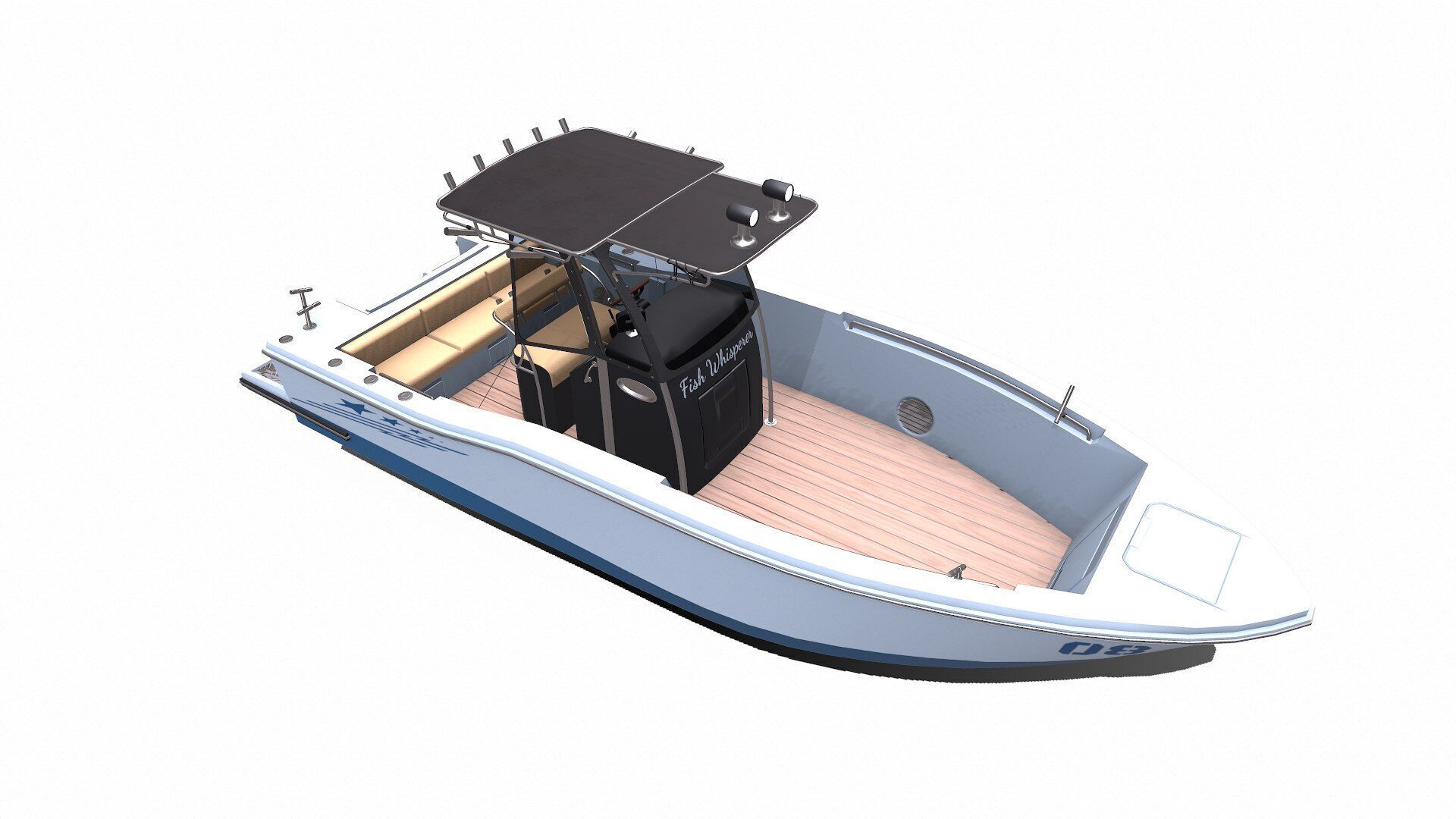 Fishing Boat Low-poly PBR Low-poly 3D model_14