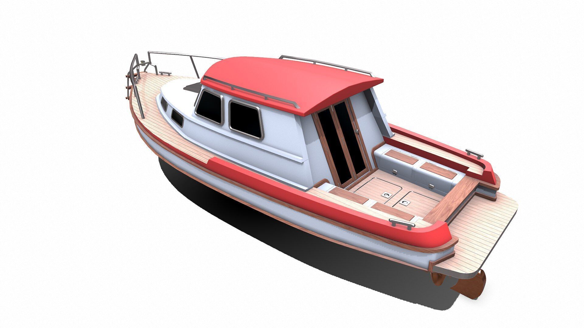 Fishing Boat Low-poly PBR Low-poly 3D model_11