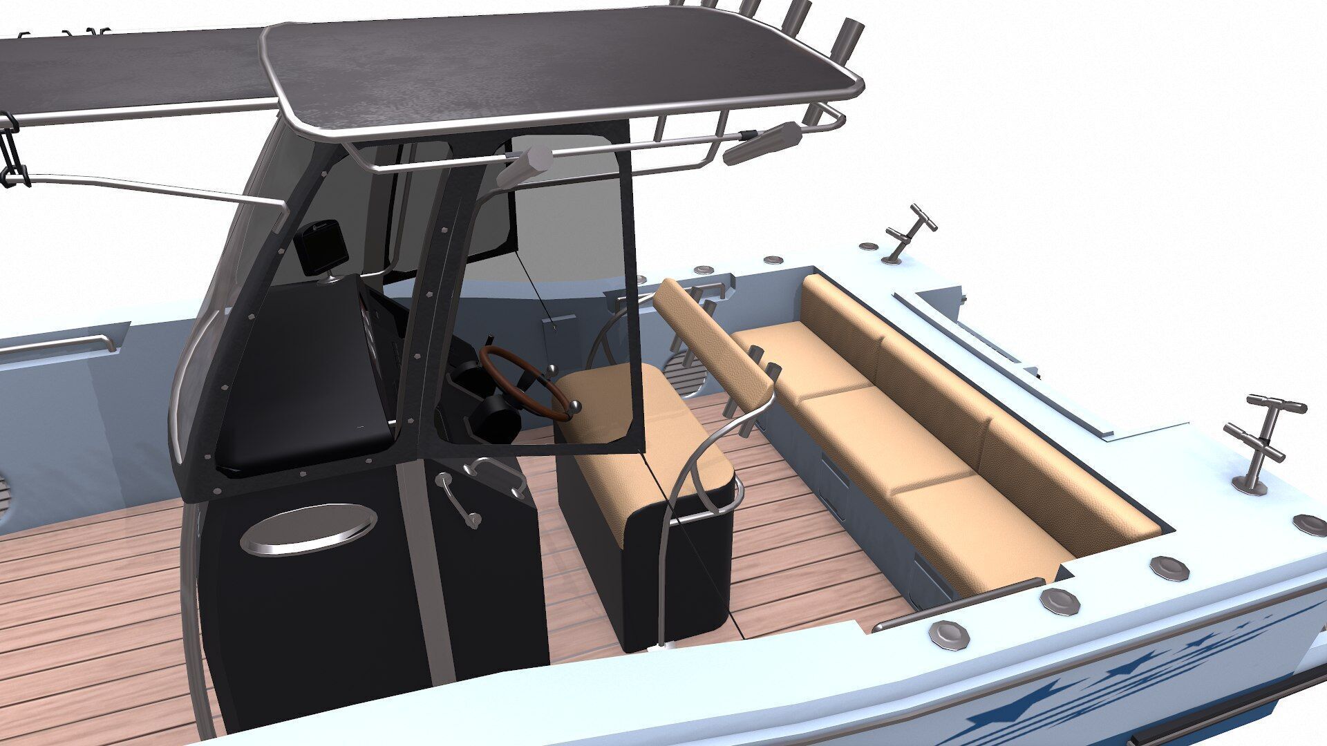 Fishing Boat Low-poly PBR Low-poly 3D model_24