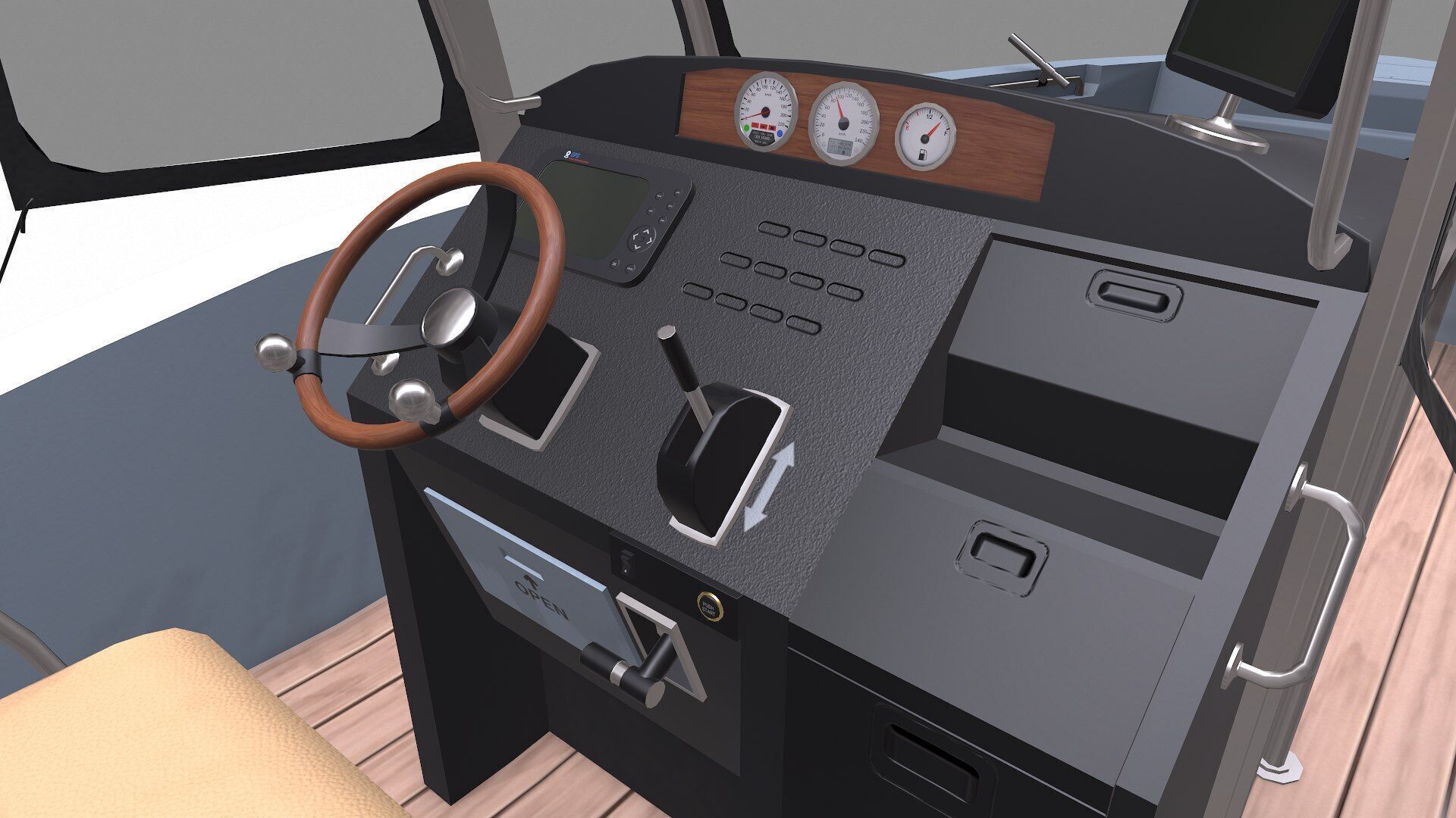 Fishing Boat Low-poly PBR Low-poly 3D model_18