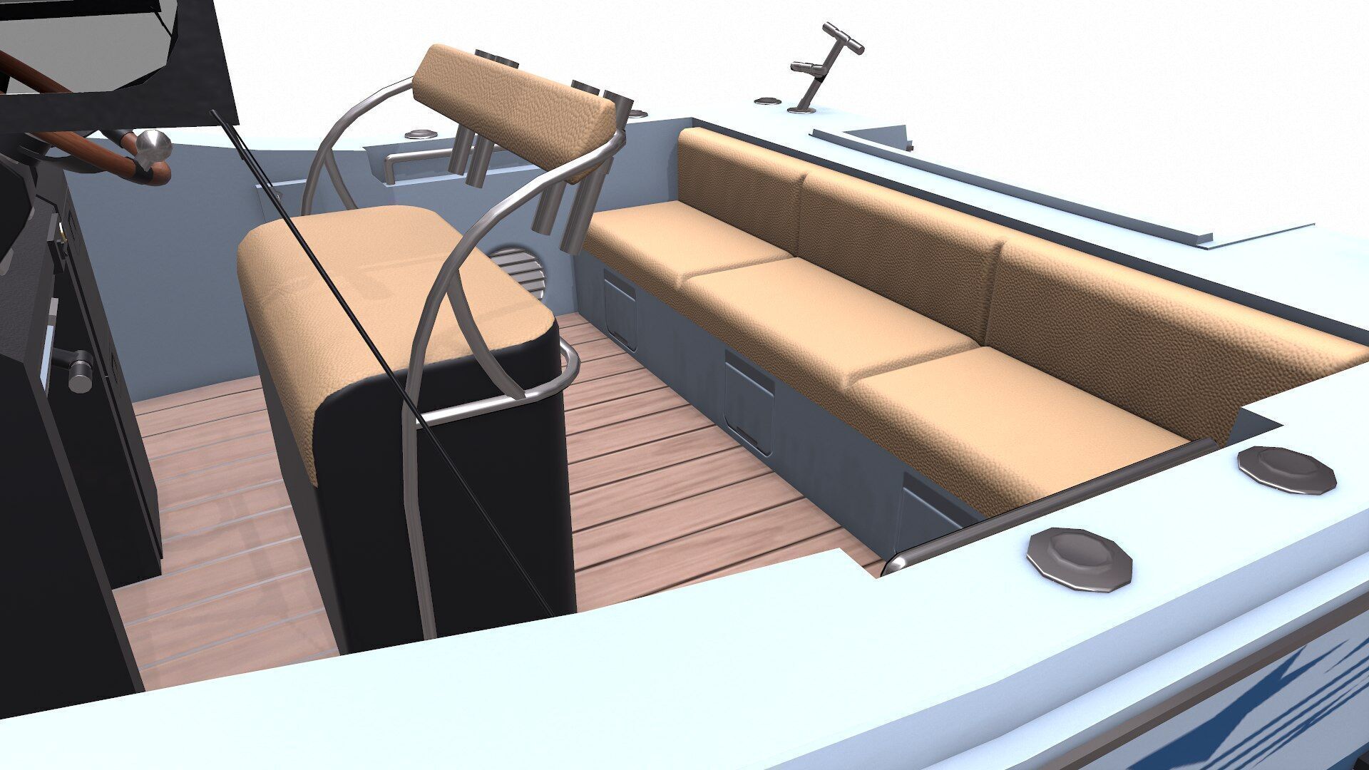 Fishing Boat Low-poly PBR Low-poly 3D model_26