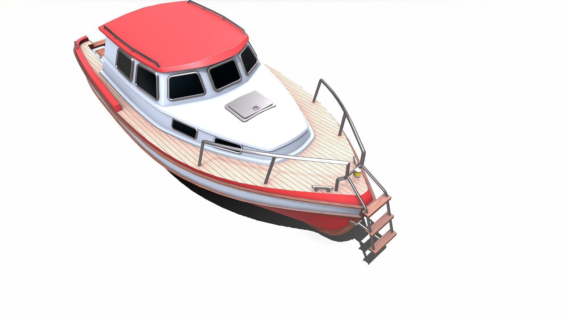 Fishing Boat Low-poly PBR Low-poly 3D model_19