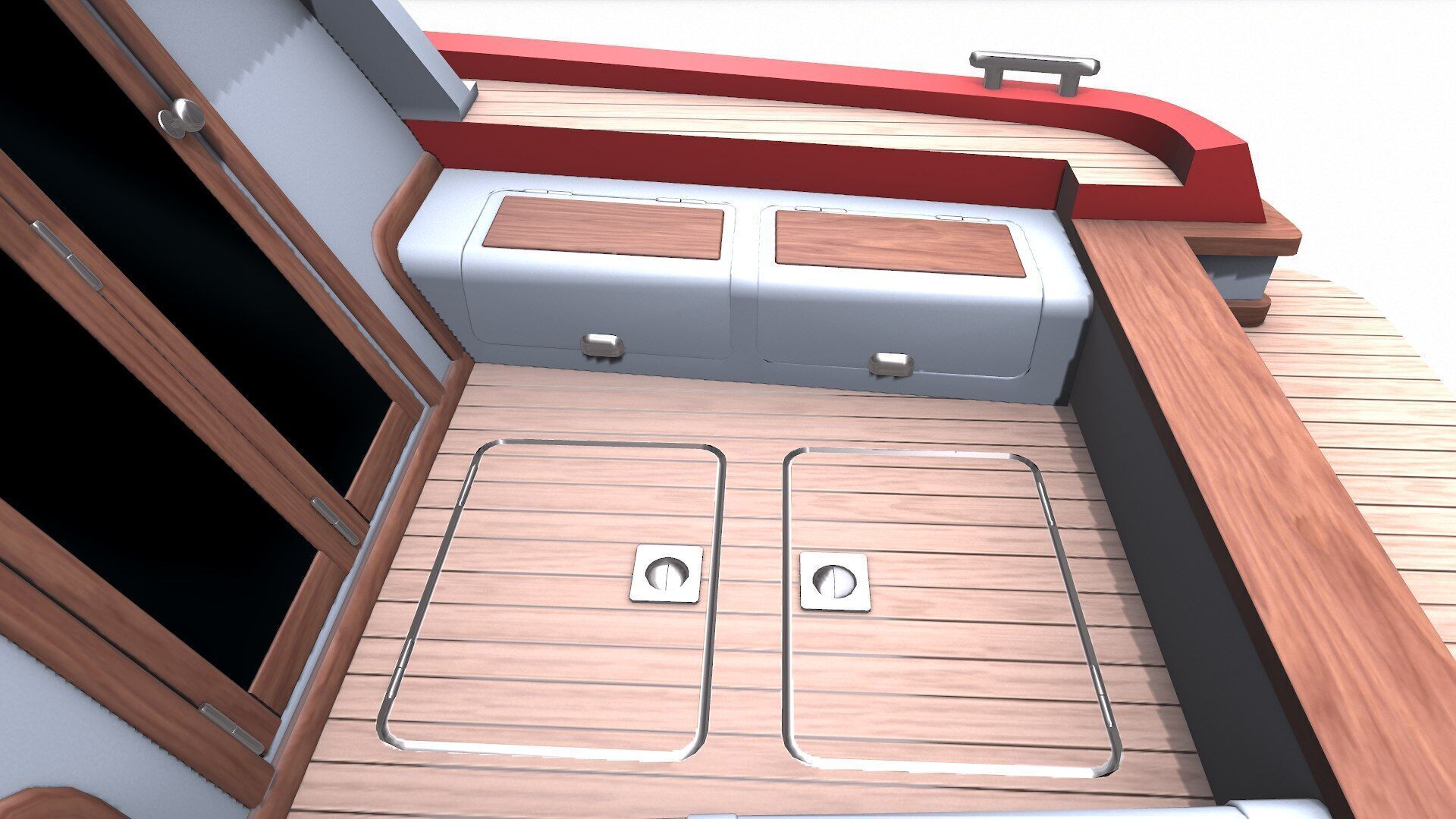 Fishing Boat Low-poly PBR Low-poly 3D model_27