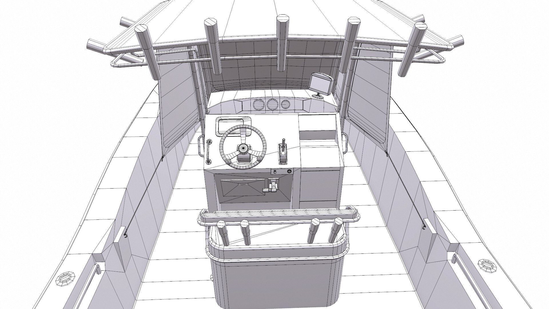 Fishing Boat Low-poly PBR Low-poly 3D model_45