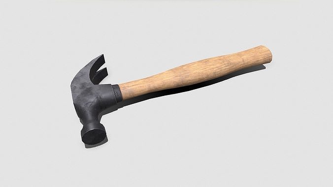 Claw Hammer Low-poly PBR Free low-poly 3D model