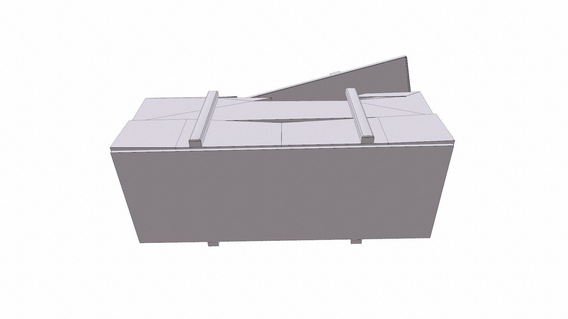 Broken Wooden Crate Low-poly PBR Low-poly 3D model_28