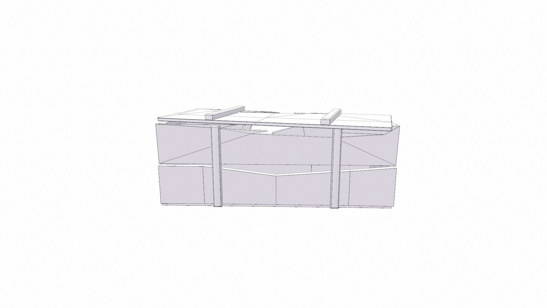 Broken Wooden Crate Low-poly PBR Low-poly 3D model_26