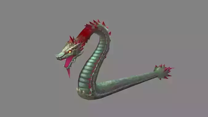 Python monster - Giant snake Low-poly 3D model