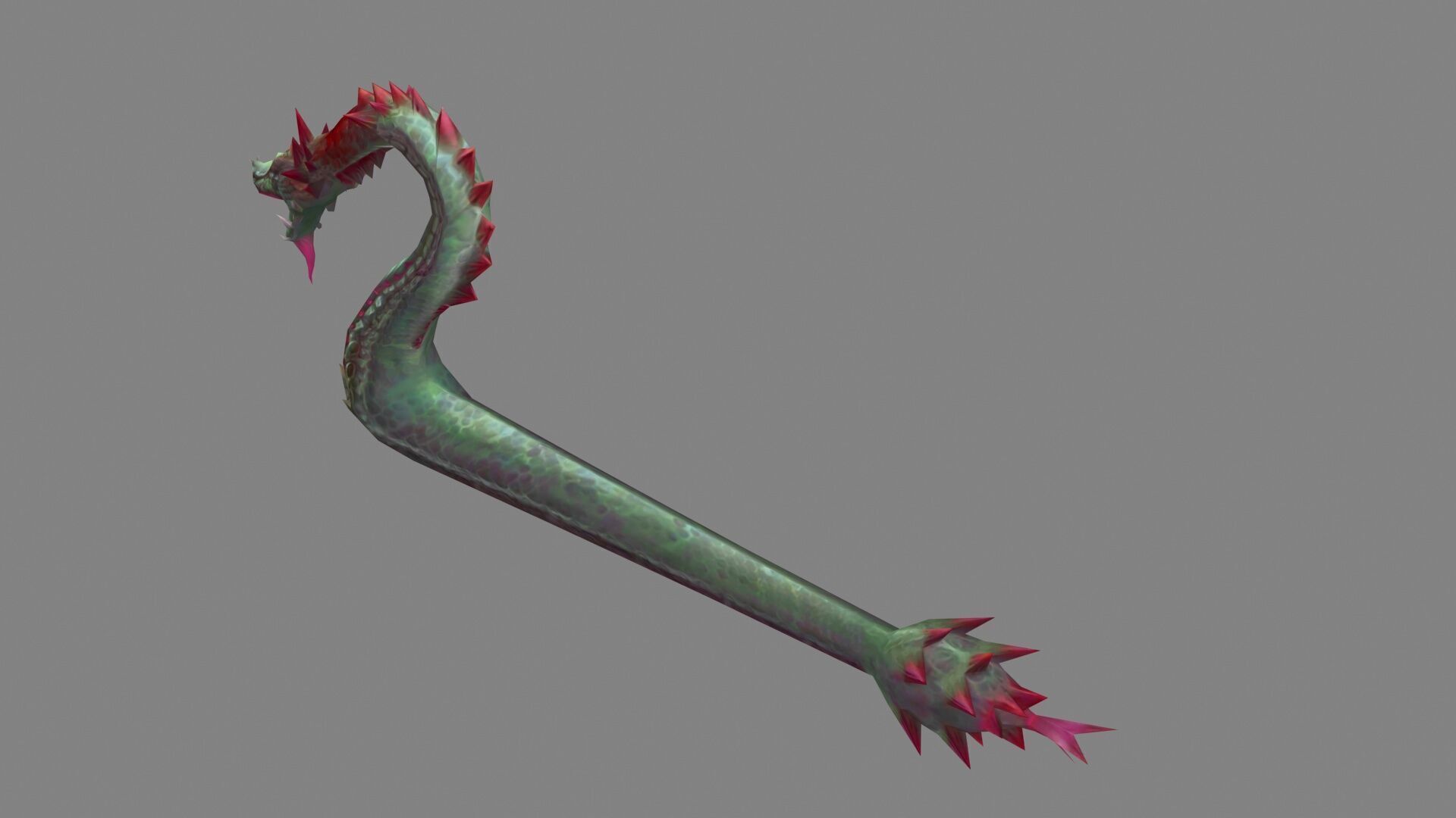 Python monster - Giant snake Low-poly 3D model_2