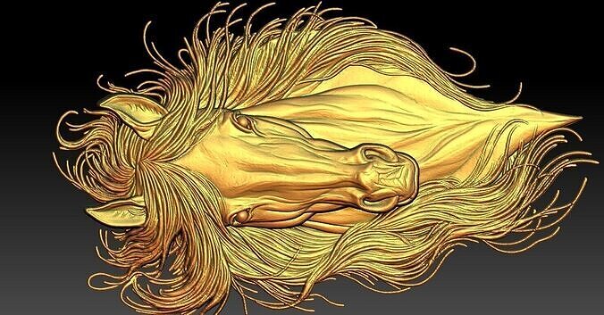 1 horse head CNC Relief Model 3D print model
