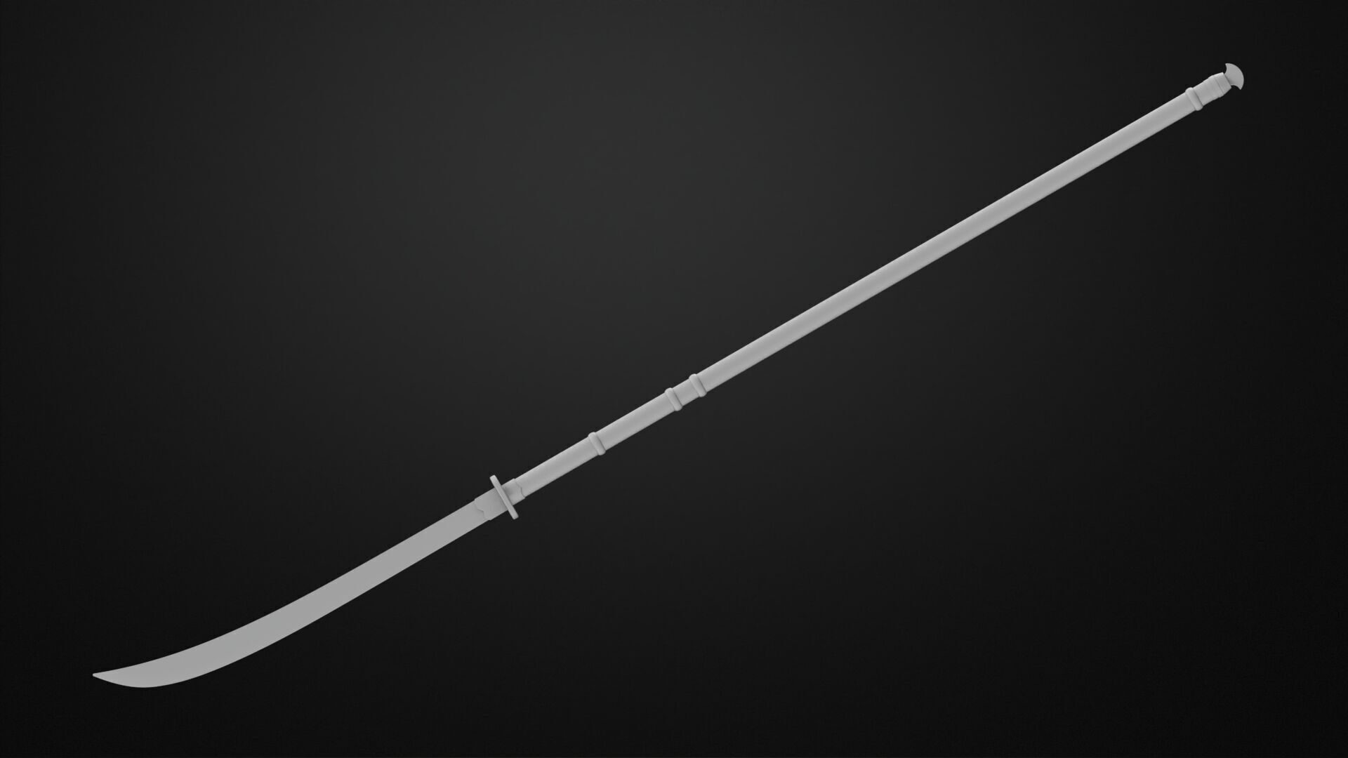 Weapons Encyclopedia 166 Naginata 3D print model_1