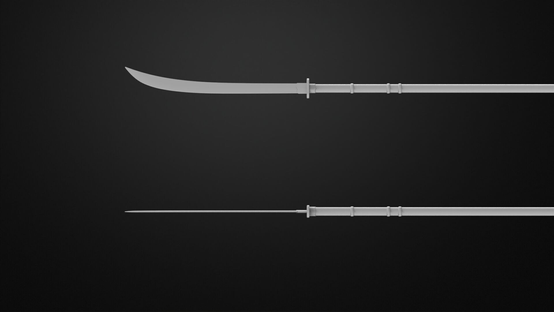 Weapons Encyclopedia 166 Naginata 3D print model_2