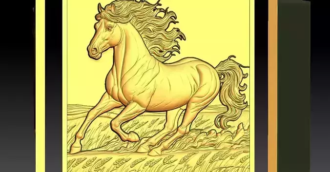 3 horse CNC Relief Model