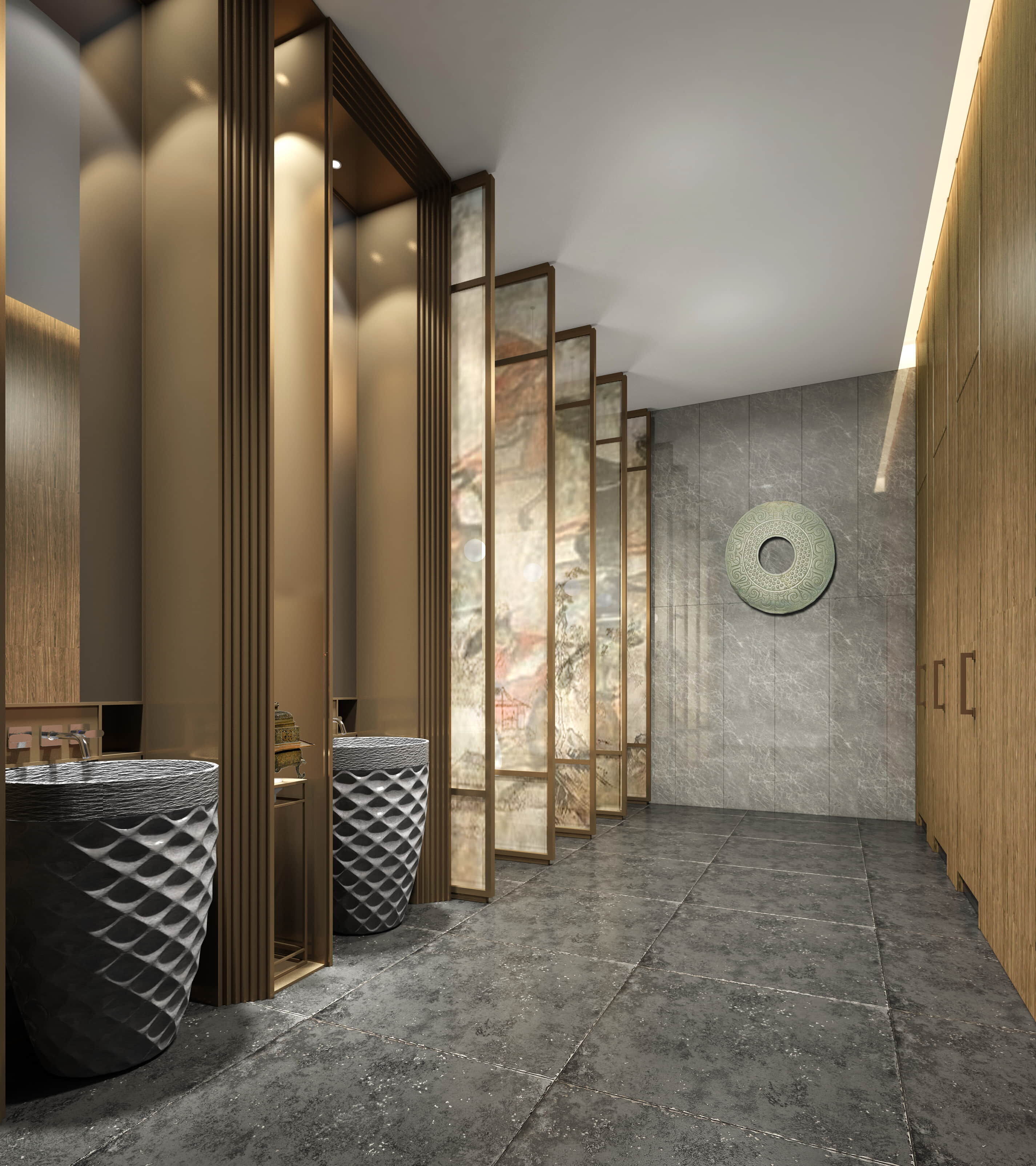 Public Restroom - Modular Design Game-Ready 3D Scene Low-poly 3D model_10