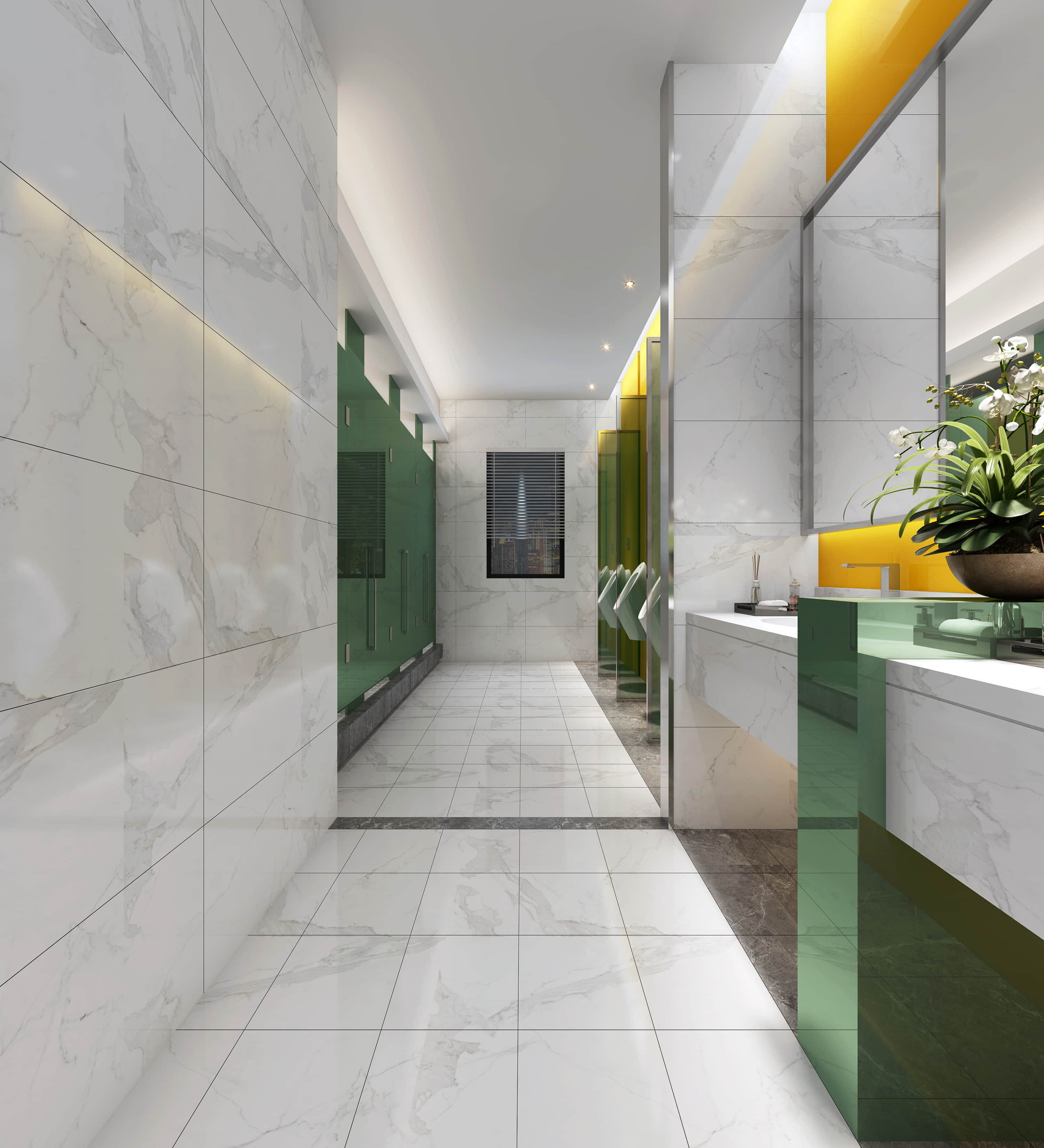 Public Restroom - Modular Design Game-Ready 3D Scene Low-poly 3D model_20