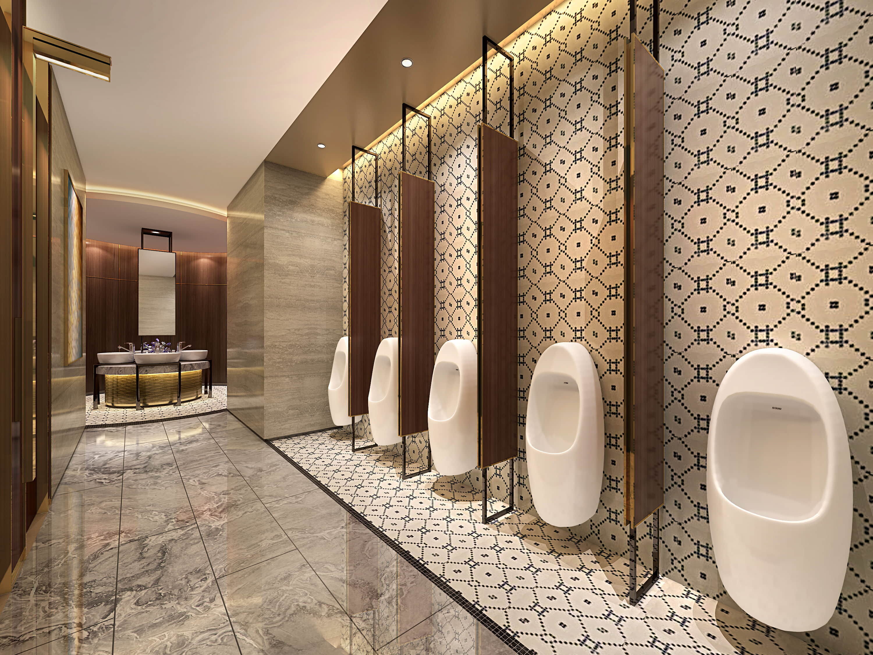 Public Restroom - Modular Design Game-Ready 3D Scene Low-poly 3D model_22