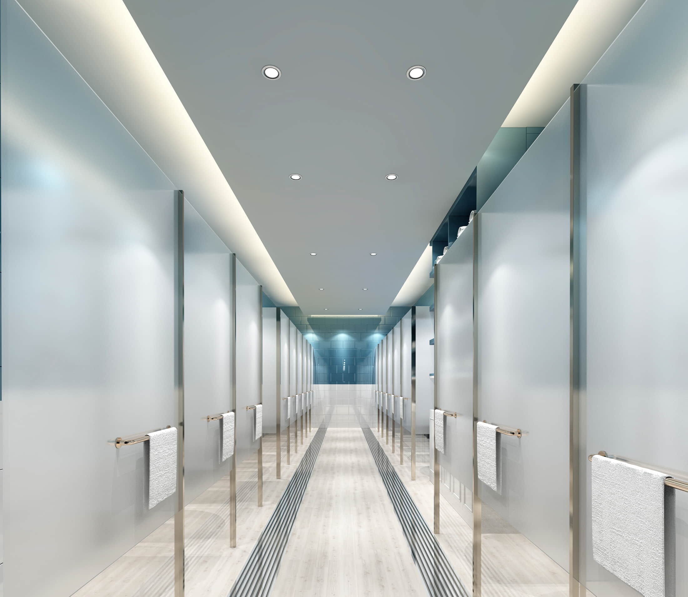 Public Restroom - Modular Design Game-Ready 3D Scene Low-poly 3D model_2