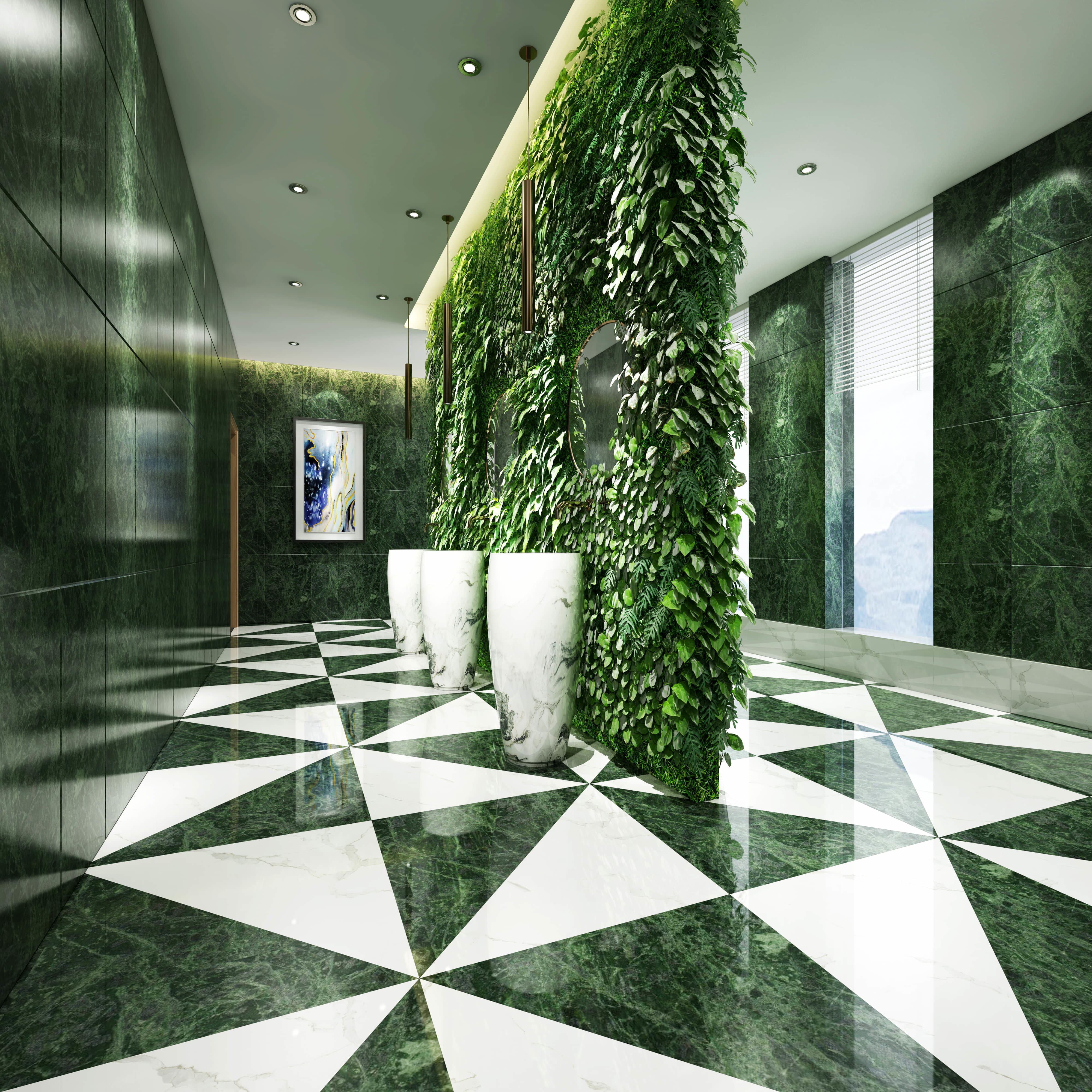 Public Restroom - Modular Design Game-Ready 3D Scene Low-poly 3D model_3