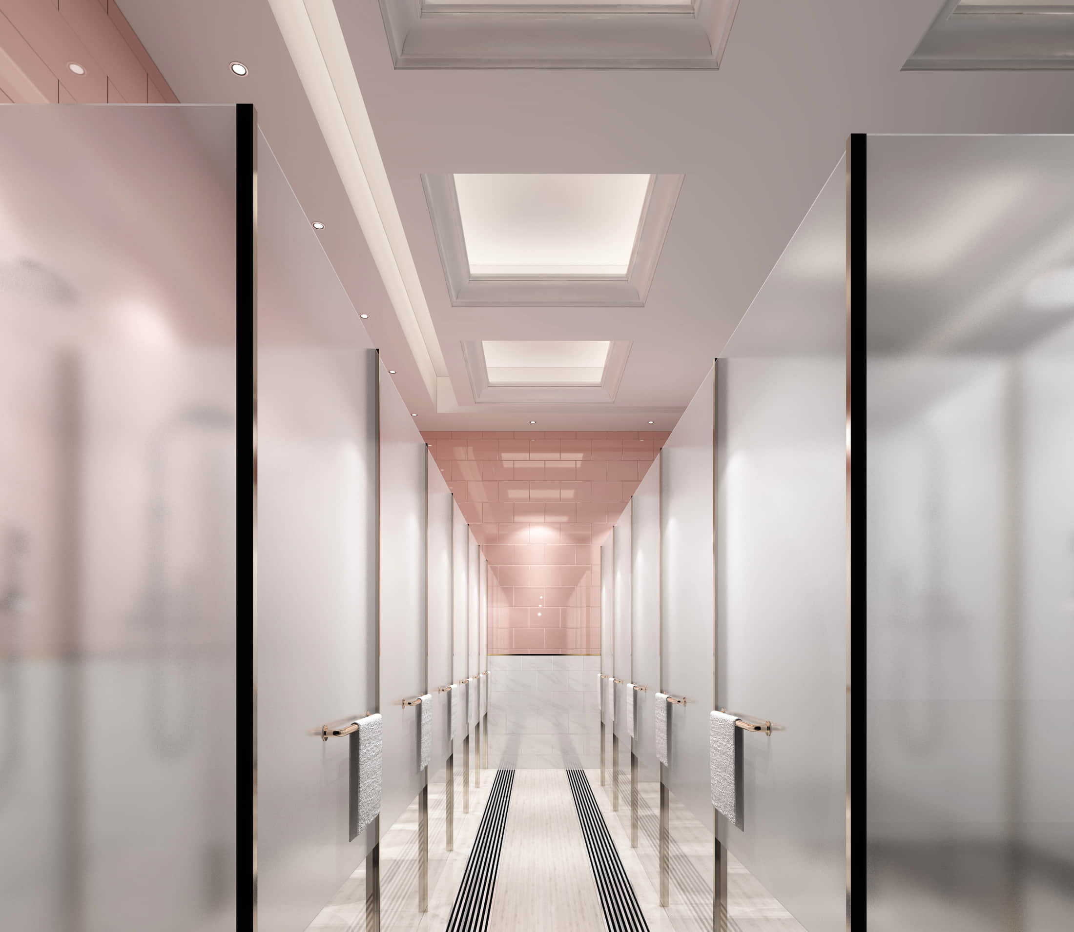 Public Restroom - Modular Design Game-Ready 3D Scene Low-poly 3D model_1