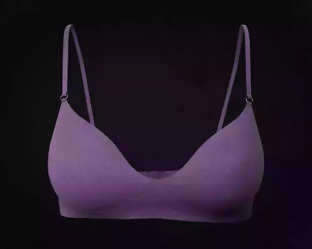 Seamless Cotton Push-Up Bra 3D model